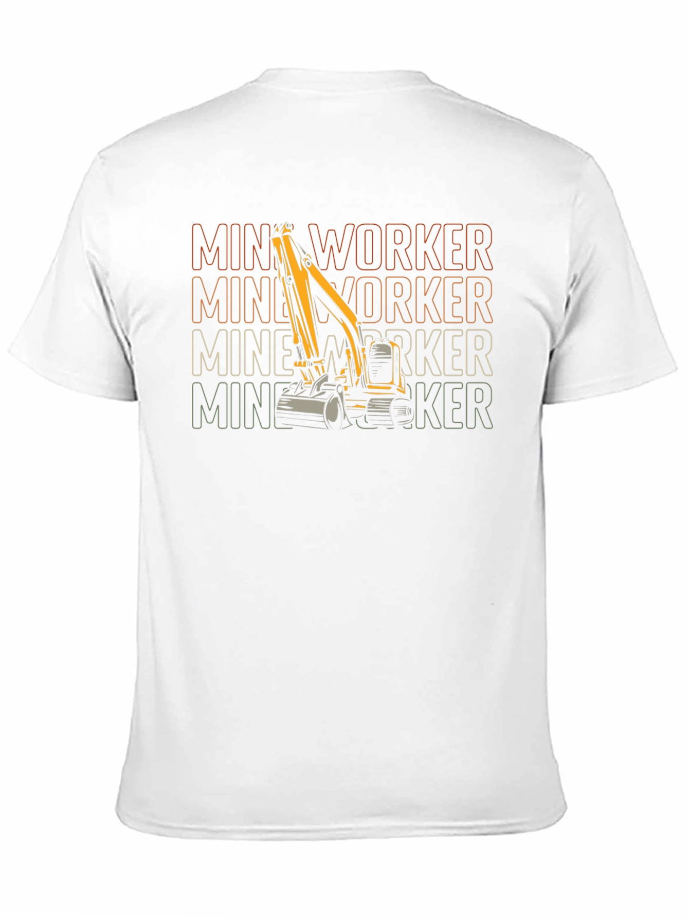 Mine Worker Excavator Graphic T-Shirt