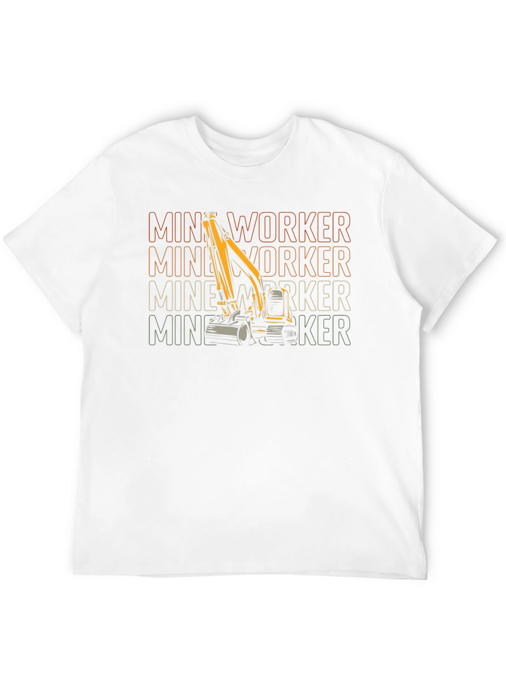 Mine Worker Excavator Graphic T-Shirt