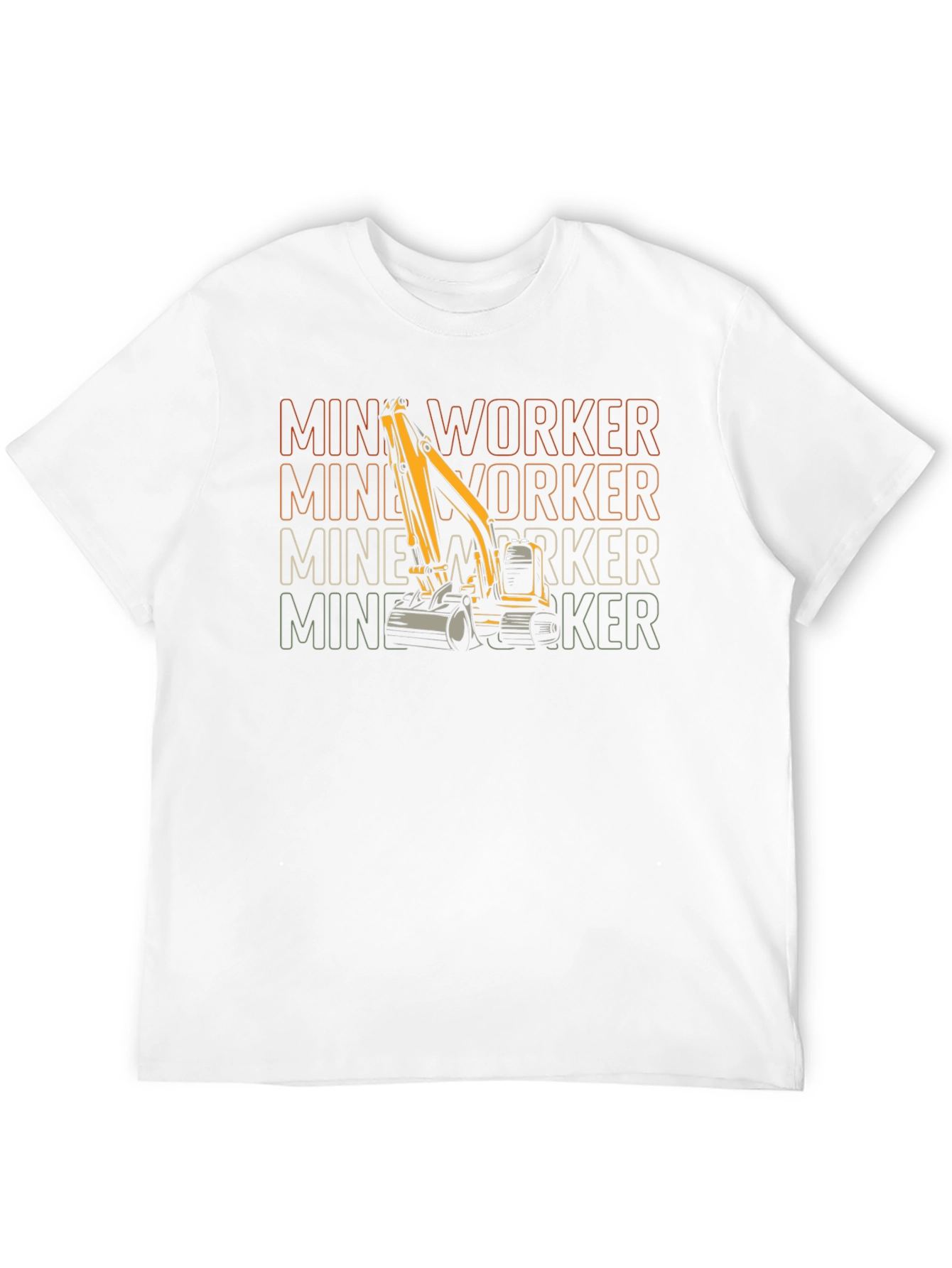 Mine Worker Excavator Graphic T-Shirt