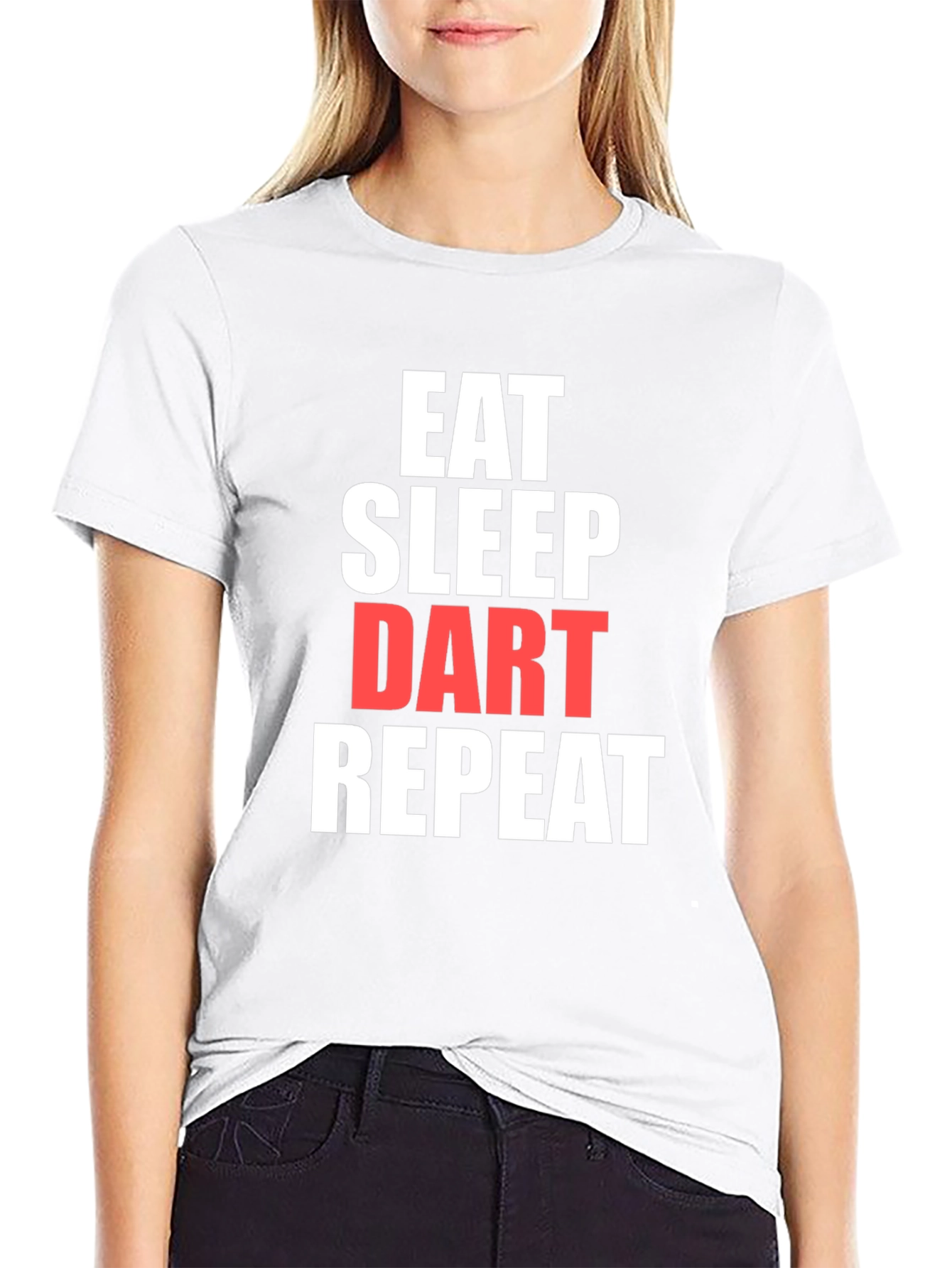 Eat Sleep Dart Repeat Black T-Shirt