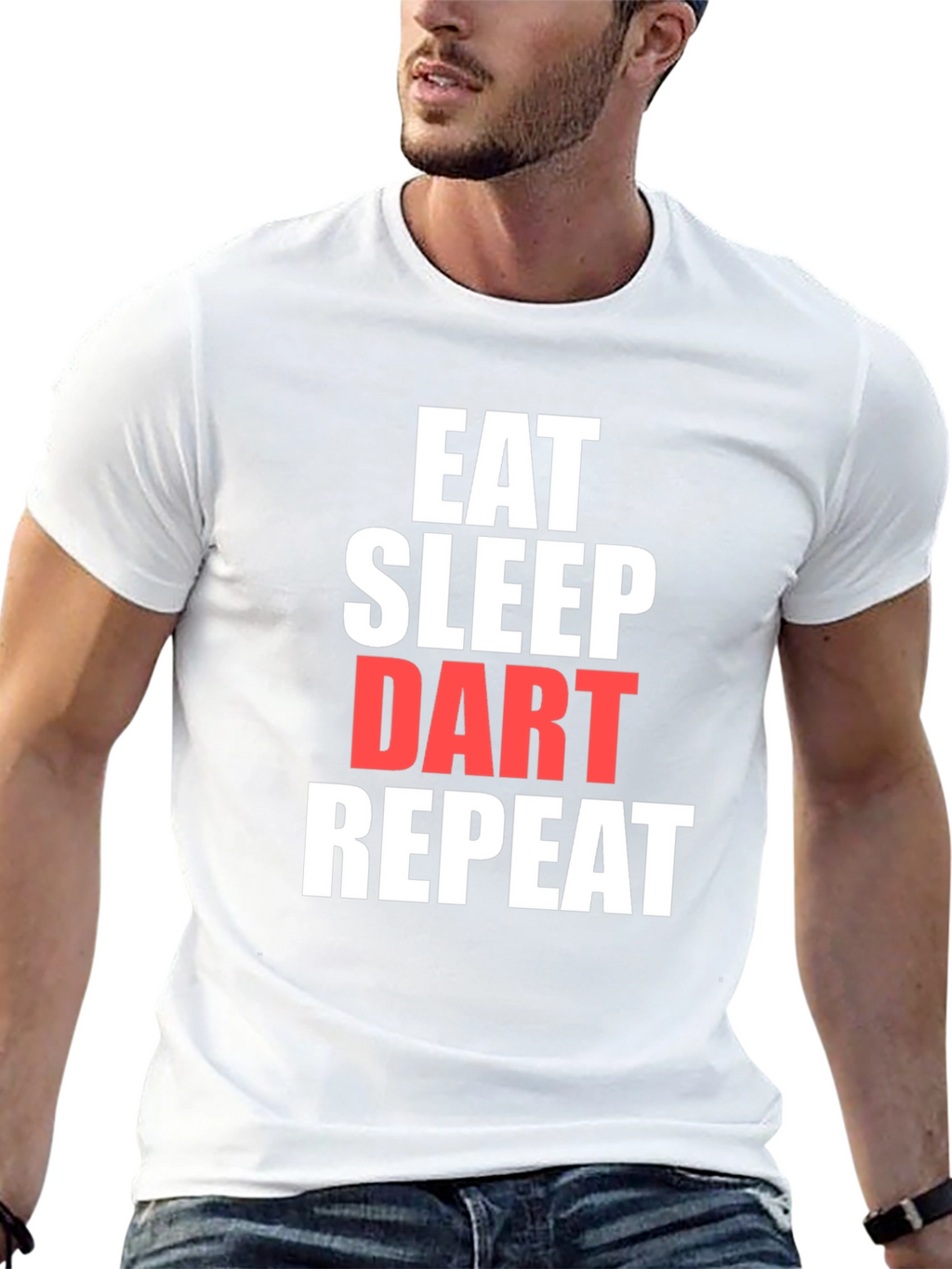 Eat Sleep Dart Repeat Black T-Shirt