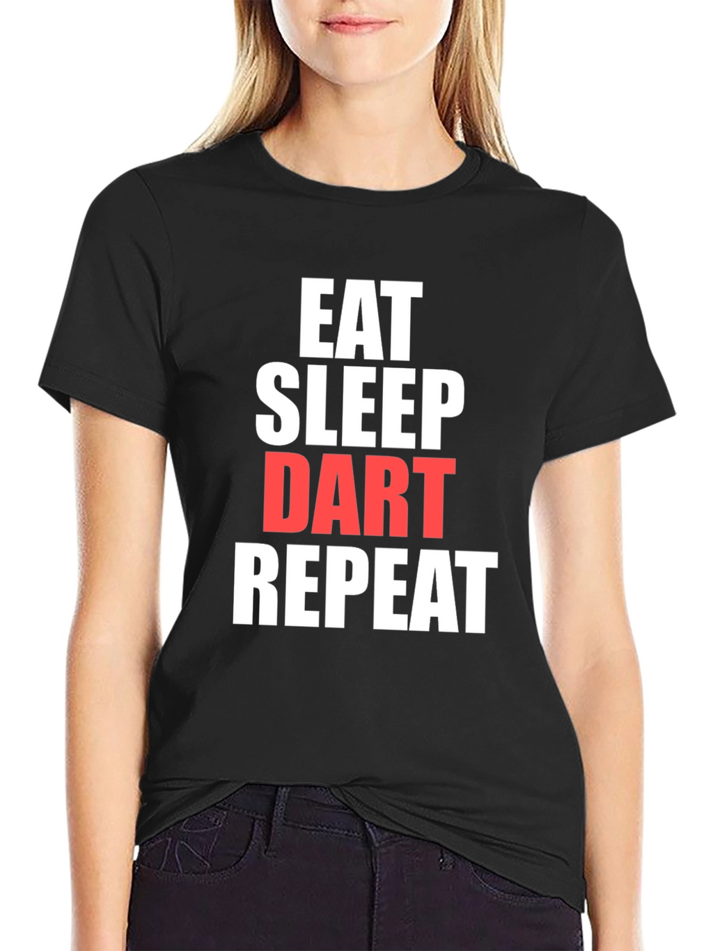 Eat Sleep Dart Repeat Black T-Shirt