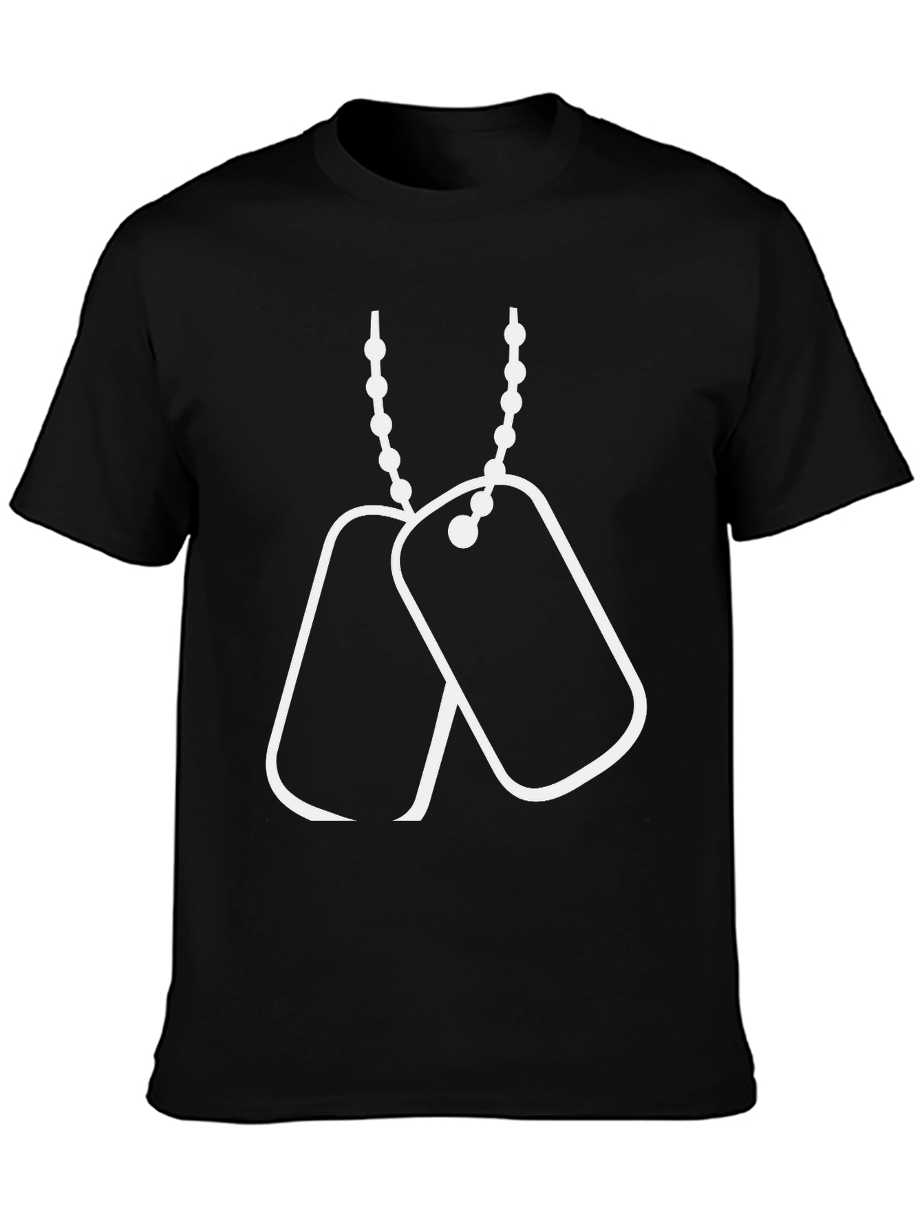 Dog Tags Graphic T-Shirt – Minimalist Military Style Tee