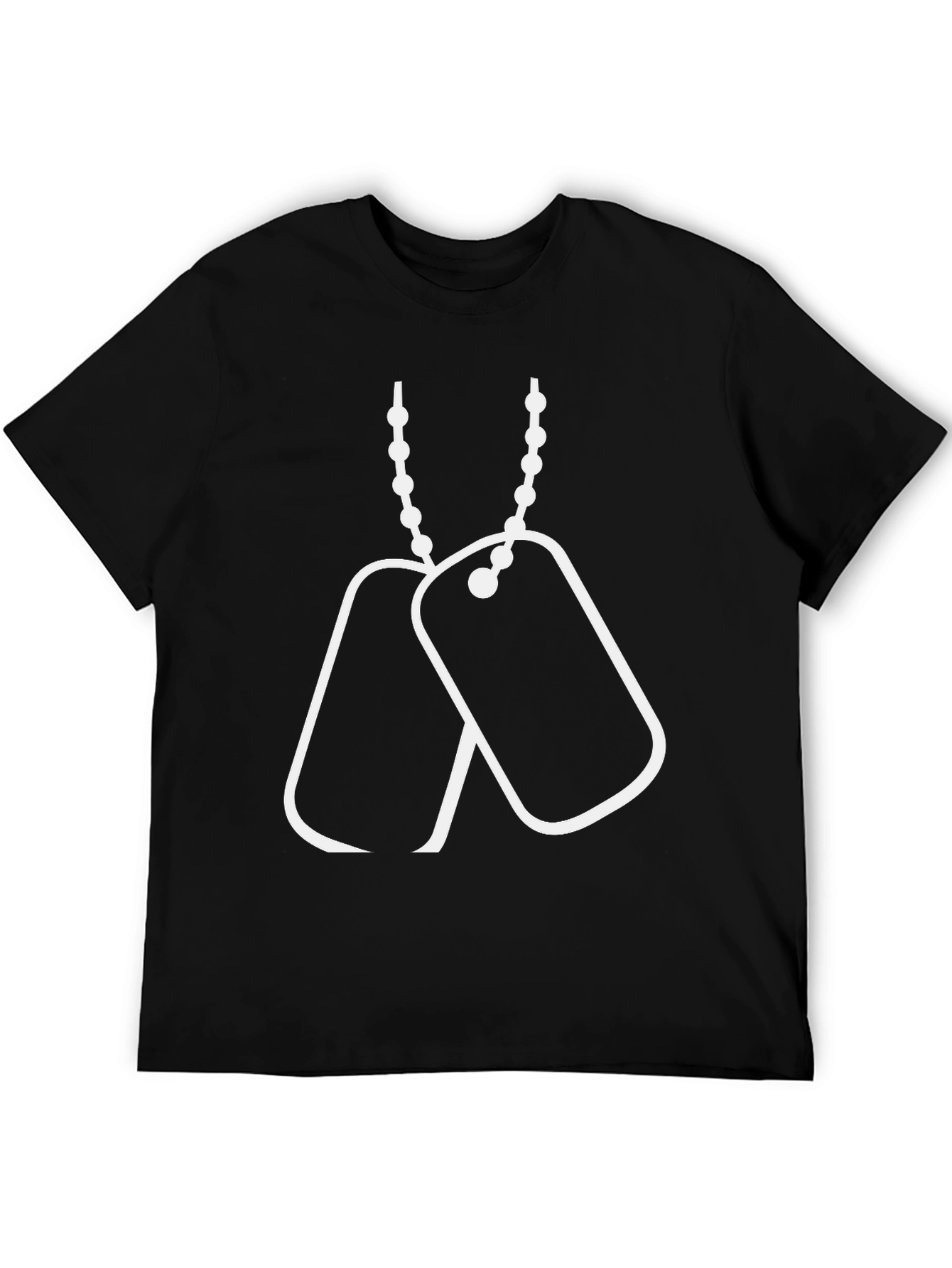 Dog Tags Graphic T-Shirt – Minimalist Military Style Tee