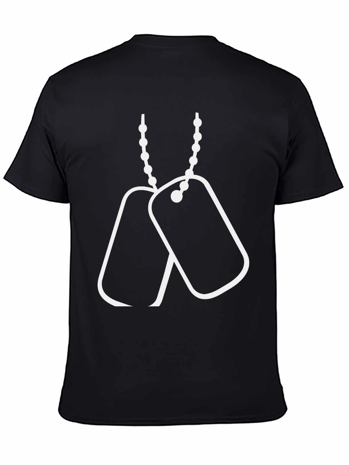 Dog Tags Graphic T-Shirt – Minimalist Military Style Tee
