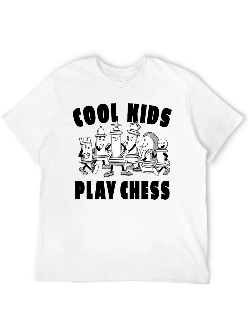 Cool Kids Play Chess Black Graphic Tee