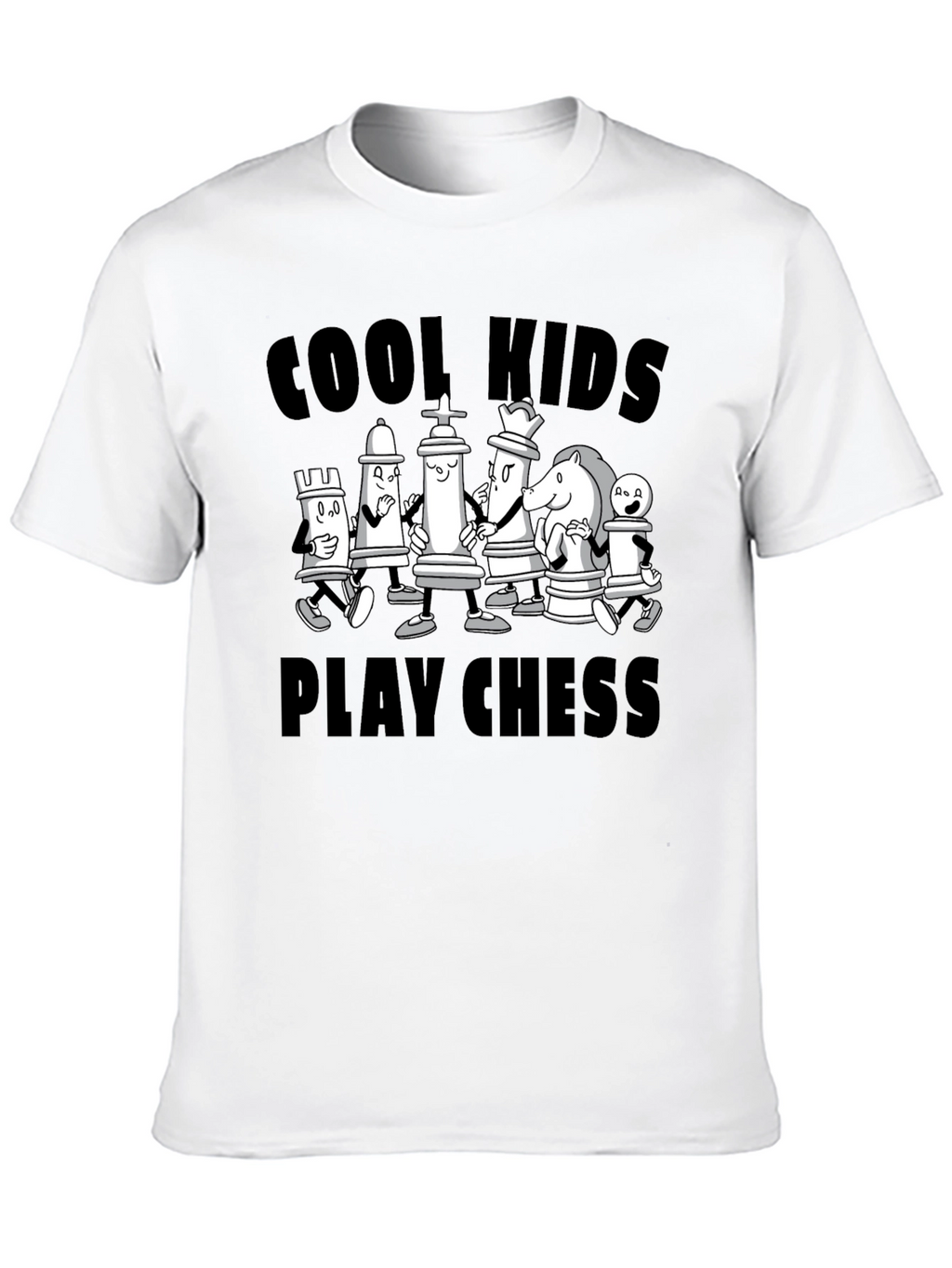 Cool Kids Play Chess Black Graphic Tee