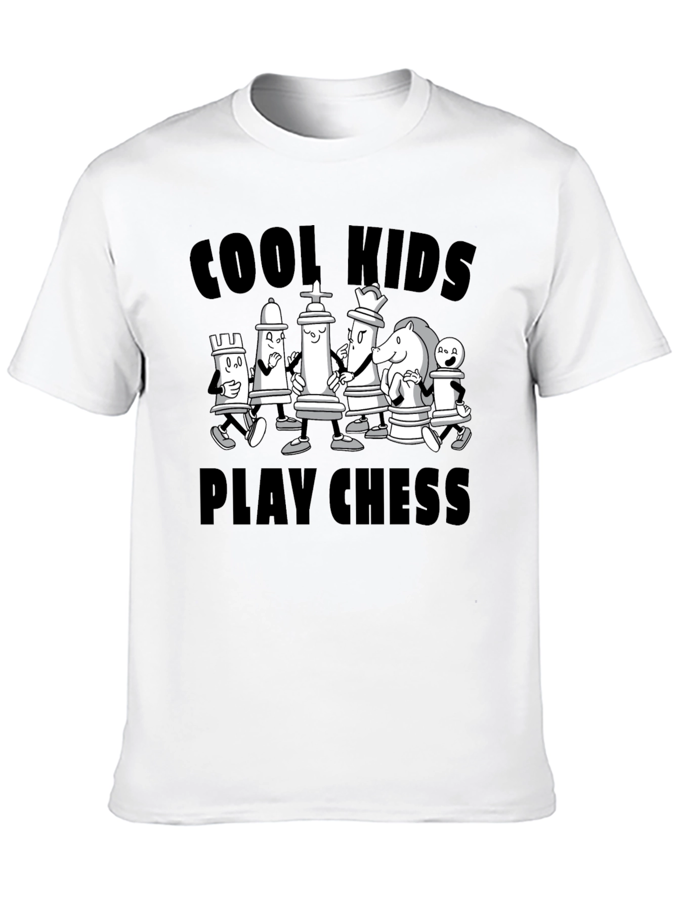 Cool Kids Play Chess Black Graphic Tee