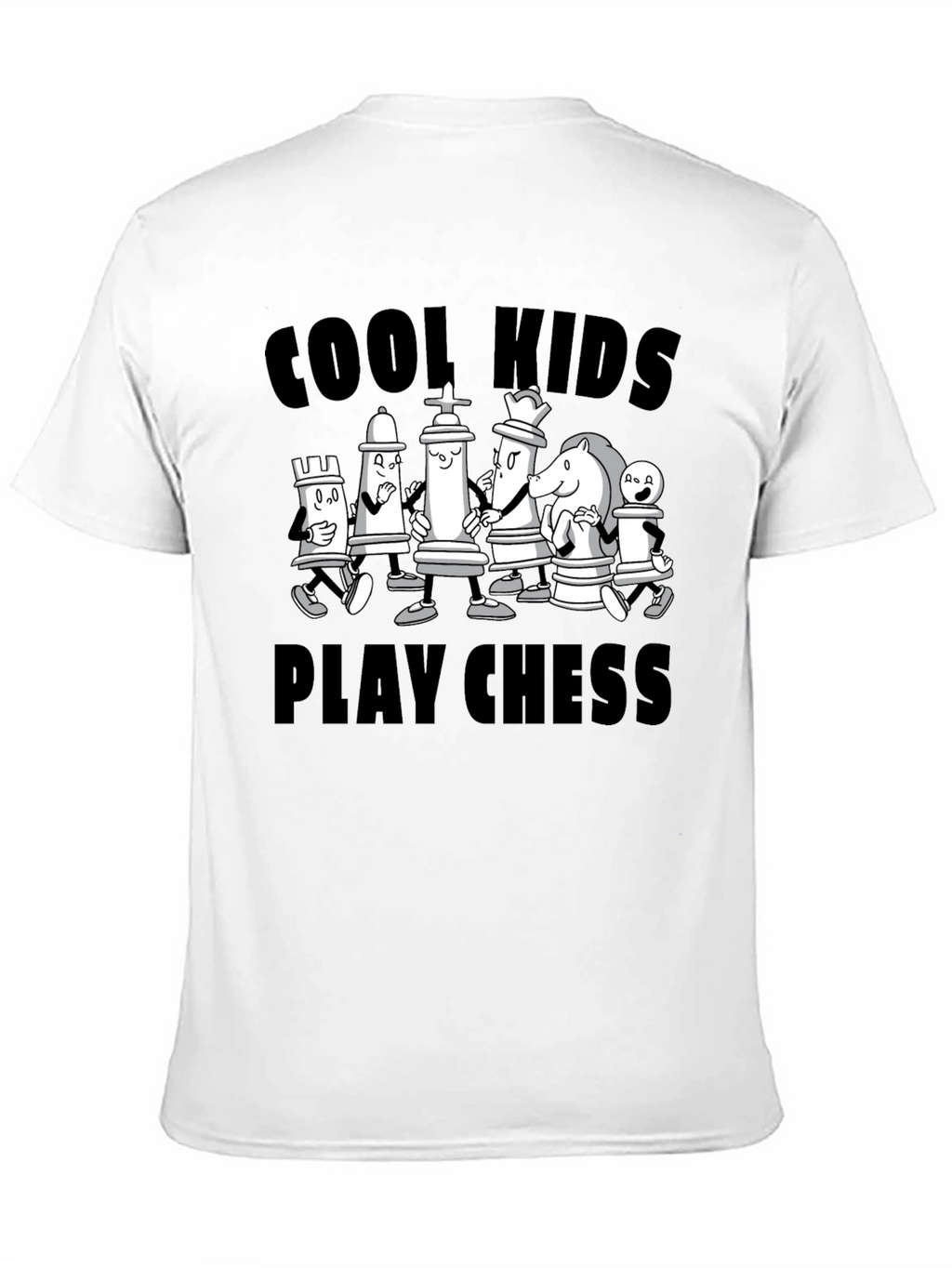 Cool Kids Play Chess Black Graphic Tee