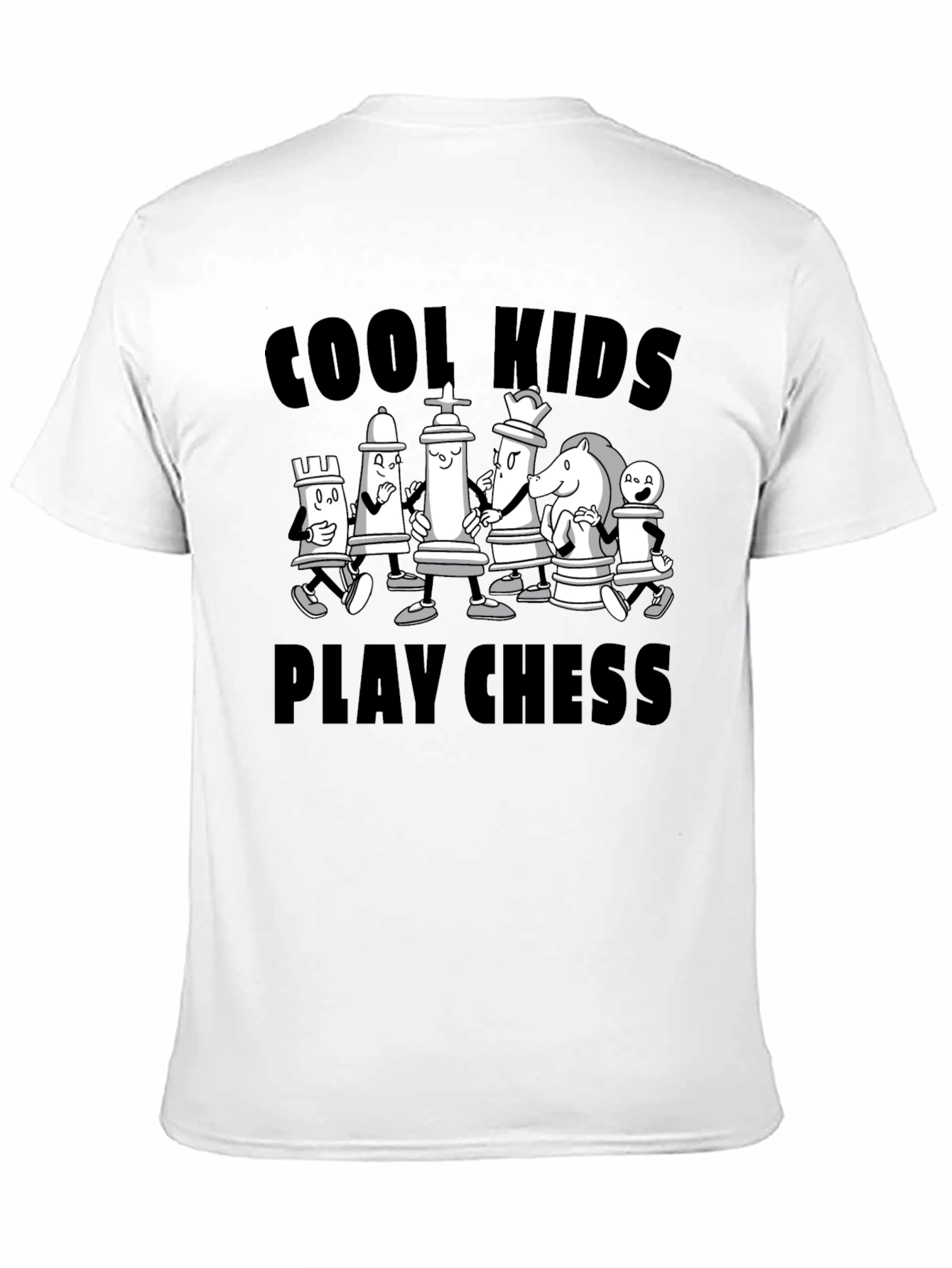 Cool Kids Play Chess Black Graphic Tee