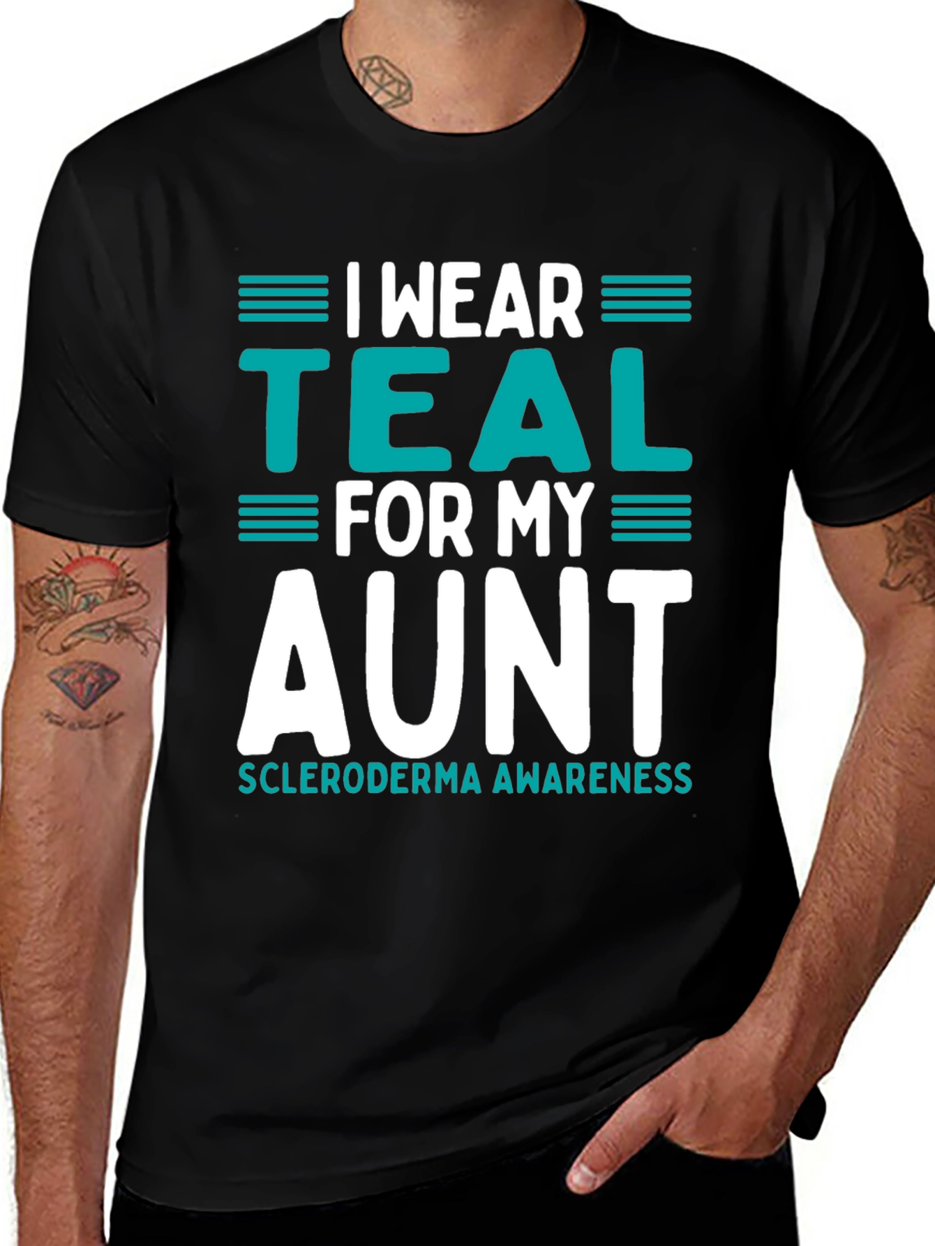 I Wear Teal for My Aunt T-Shirt Scleroderma Awareness