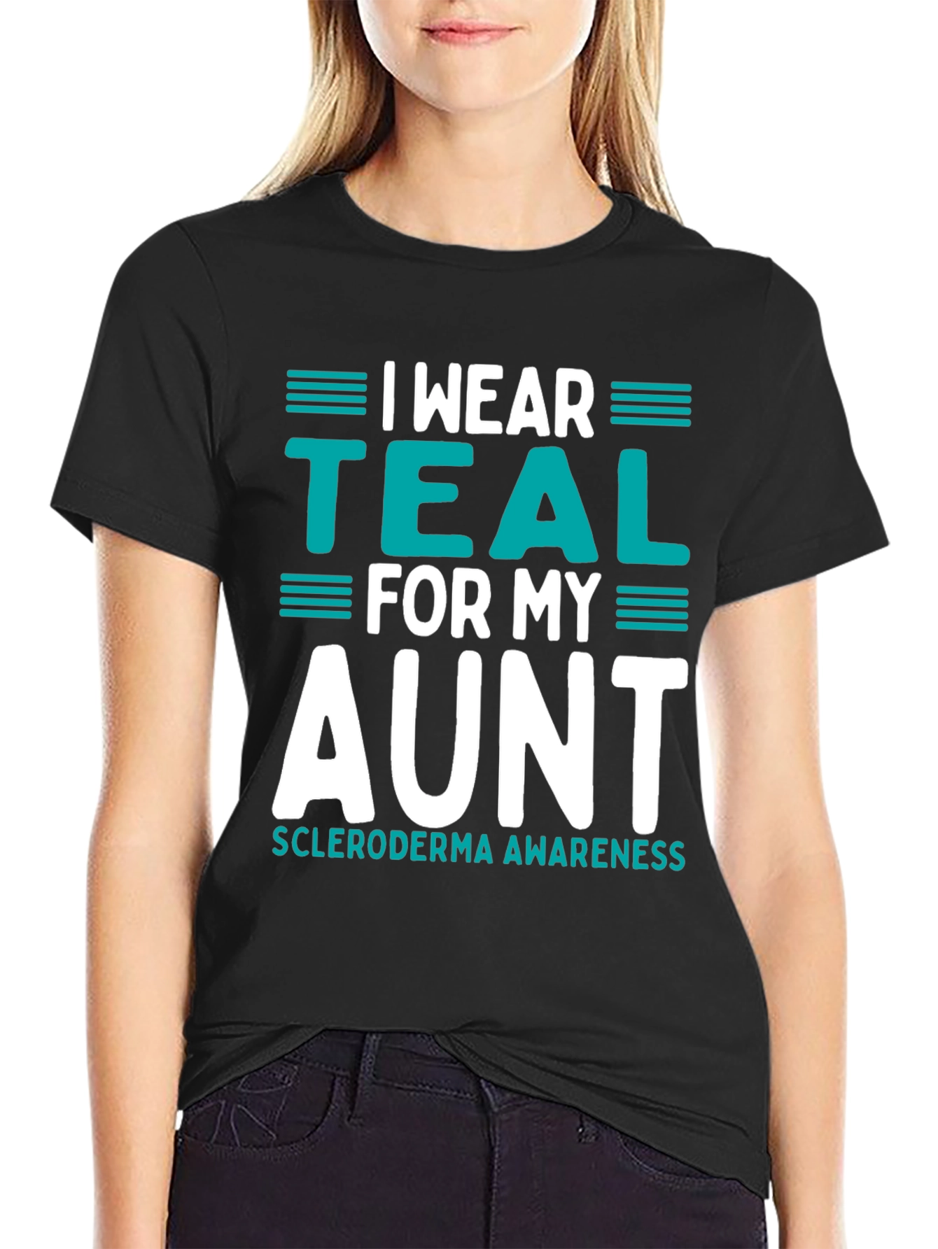 I Wear Teal for My Aunt T-Shirt Scleroderma Awareness