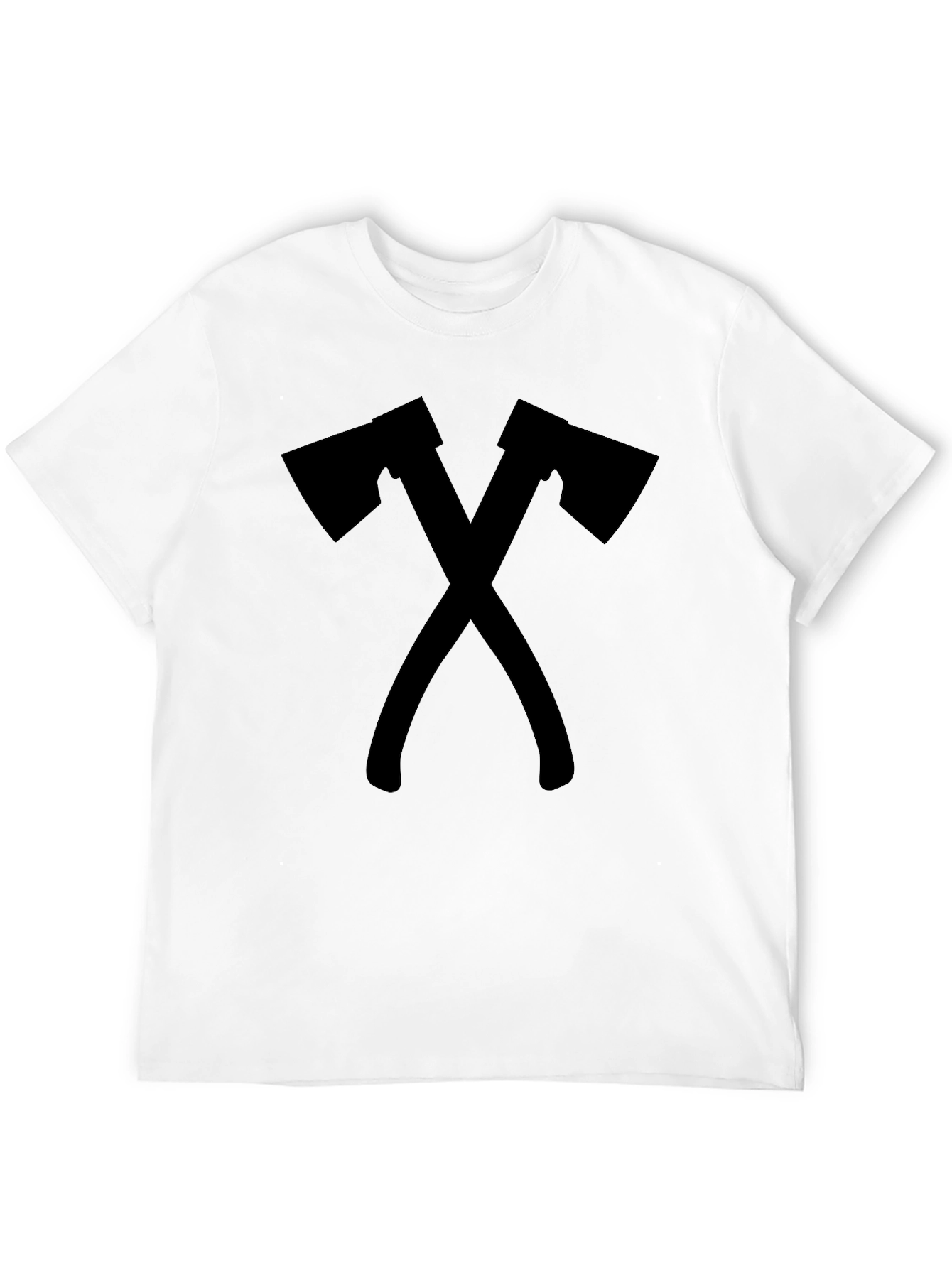Crossed Axes Graphic Tee - Lumberjack Style Shirt