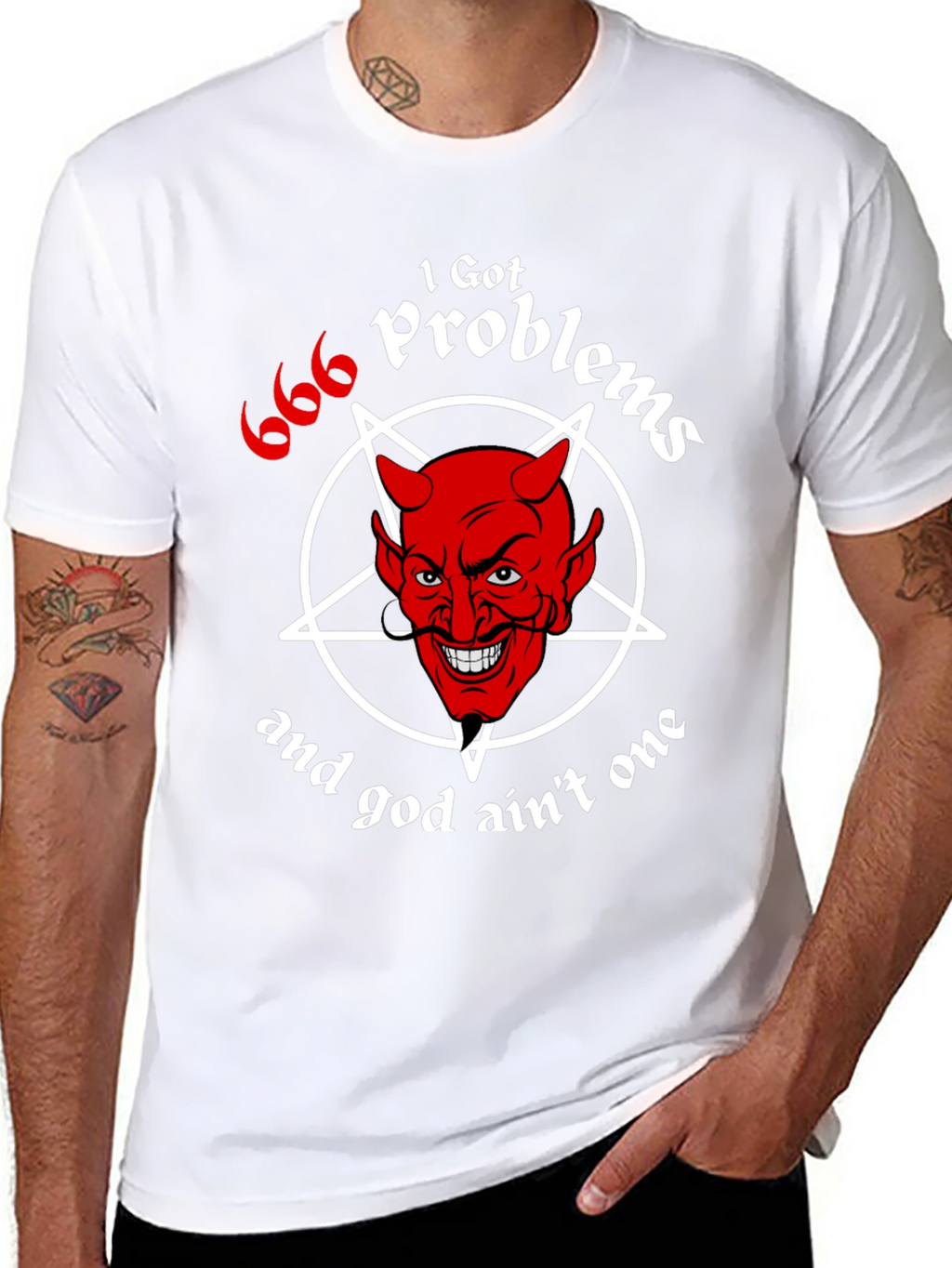 I Got 666 Problems Funny Devil Graphic Tee