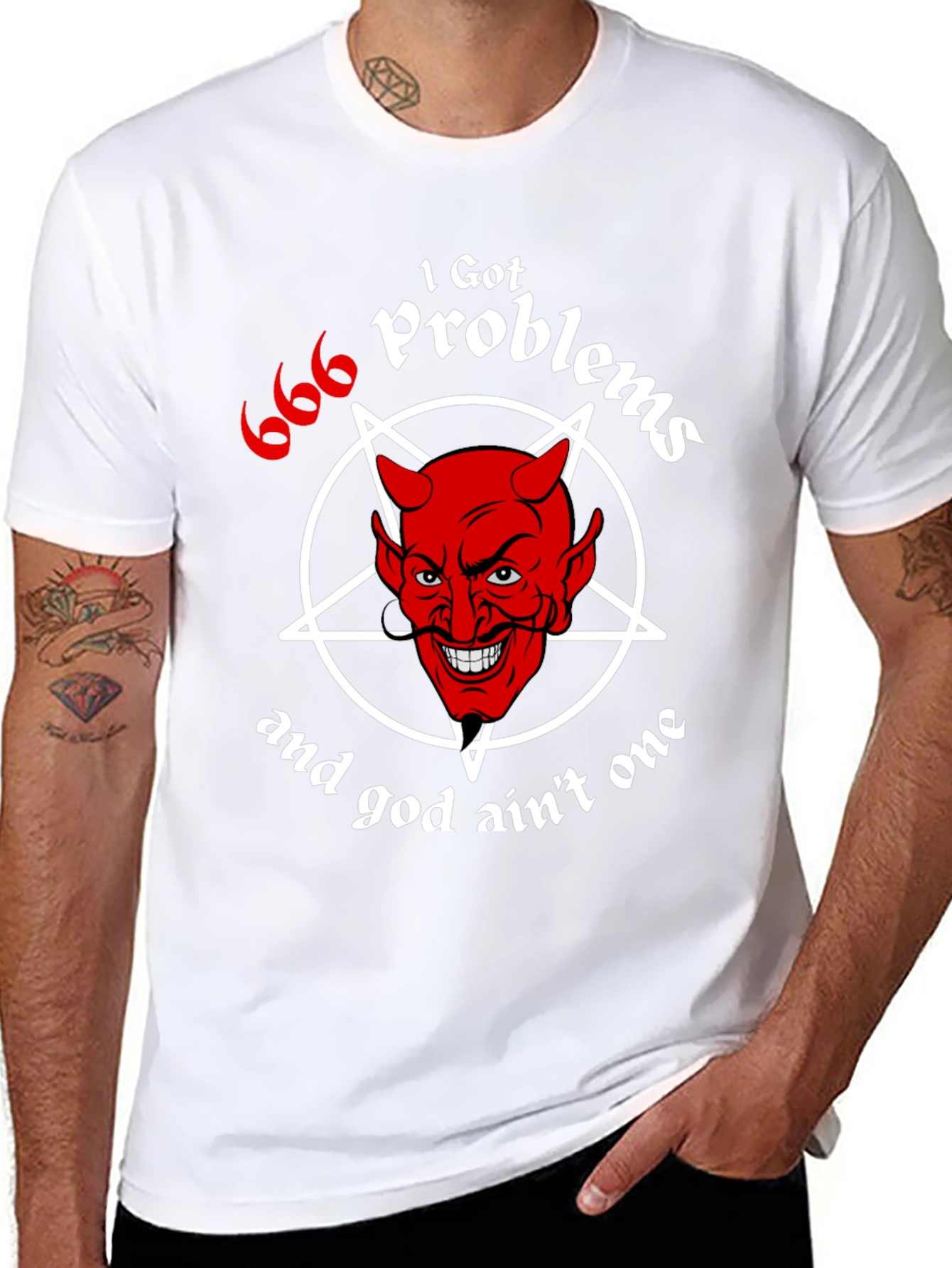 I Got 666 Problems Funny Devil Graphic Tee