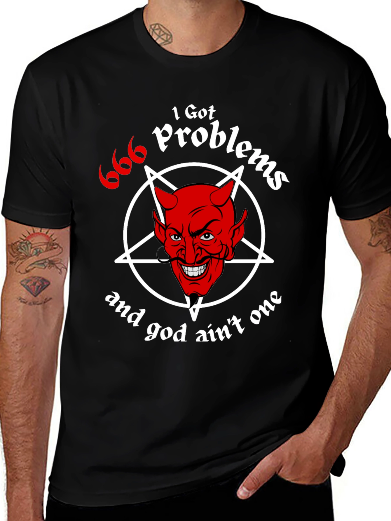 I Got 666 Problems Funny Devil Graphic Tee