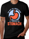 Funny Stomach T-Shirt - Way To A Mans Heart