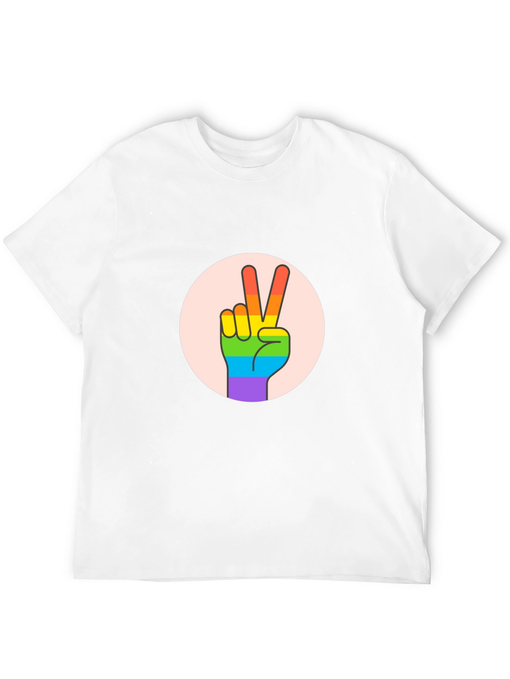 Peace Sign Pride T-Shirt - Black Cotton Blend