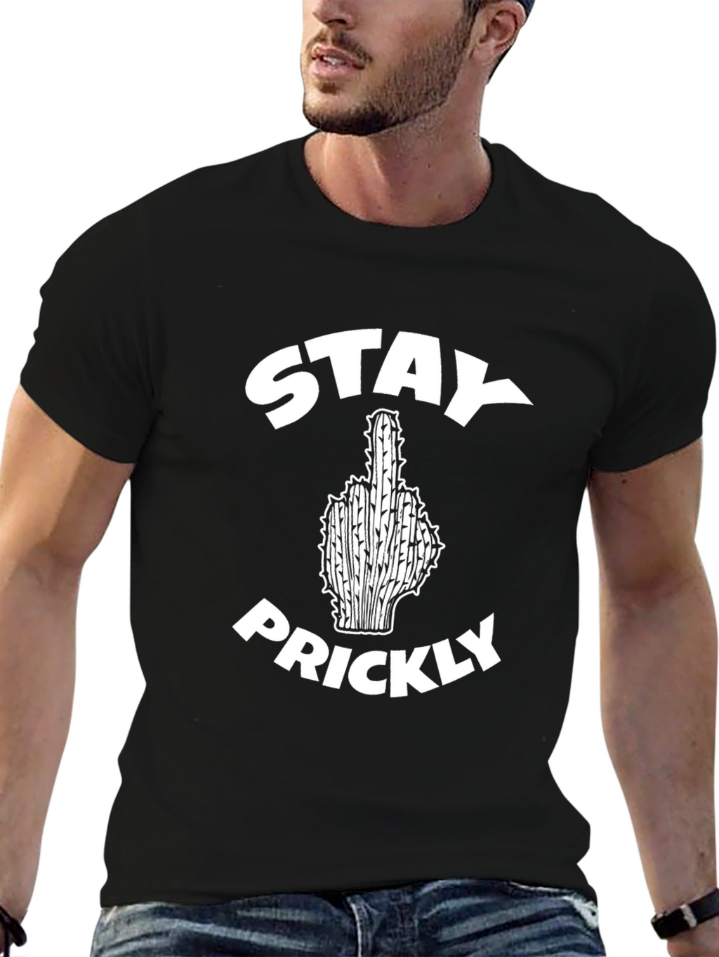 Stay Prickly Black T-Shirt