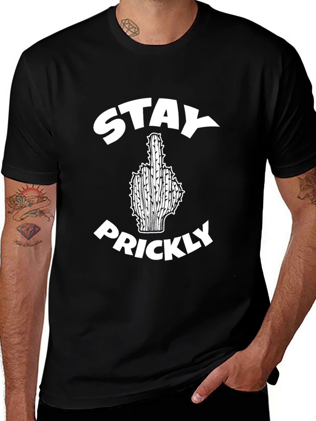 Stay Prickly Black T-Shirt
