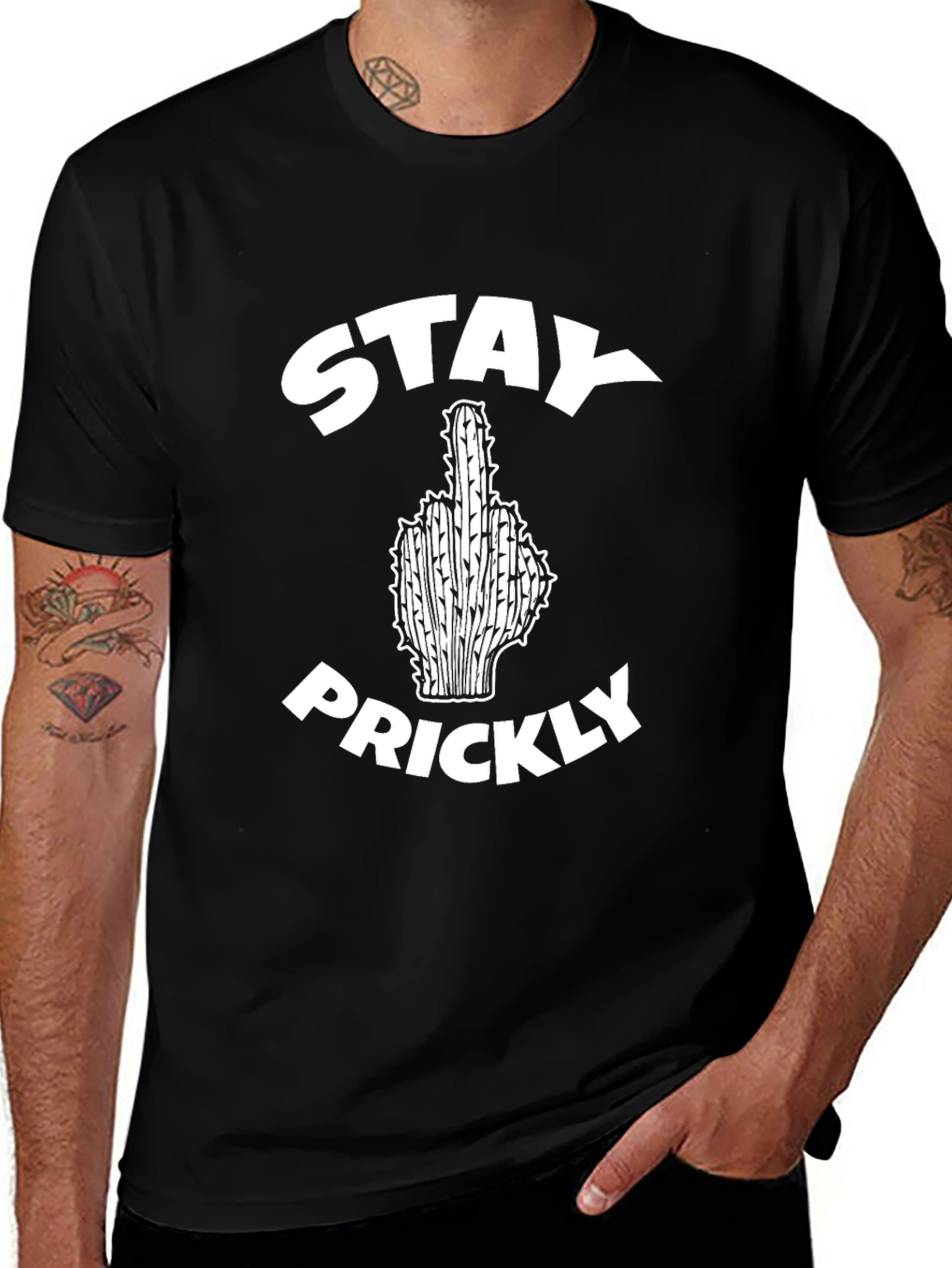 Stay Prickly Black T-Shirt