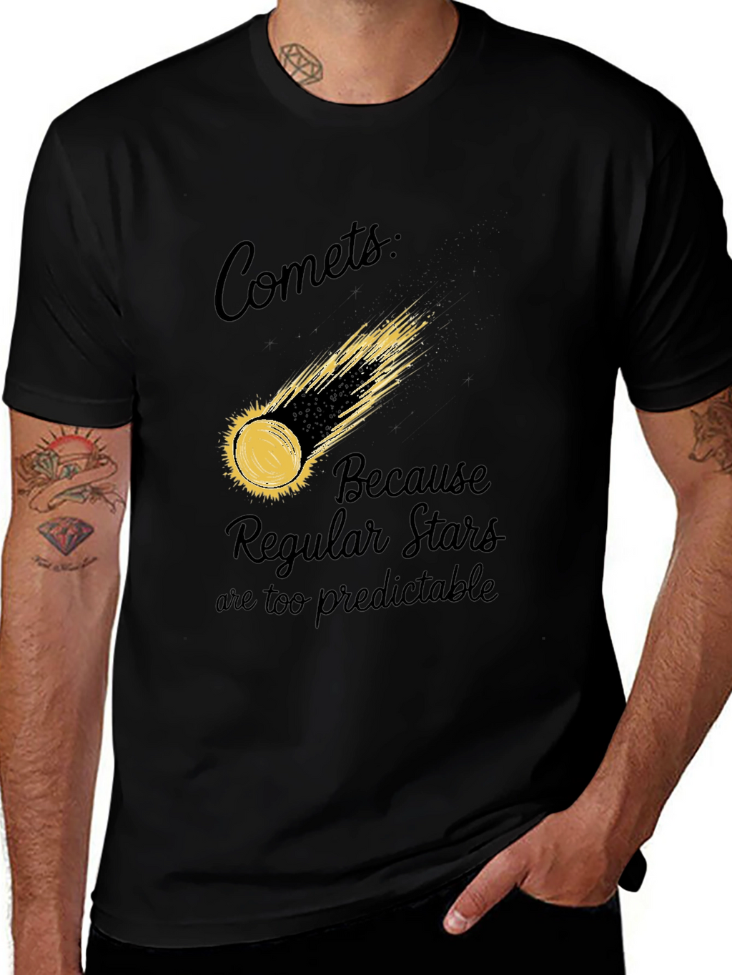 Comets Tee: Regular Stars Are Predictable - Graphic T-Shirt