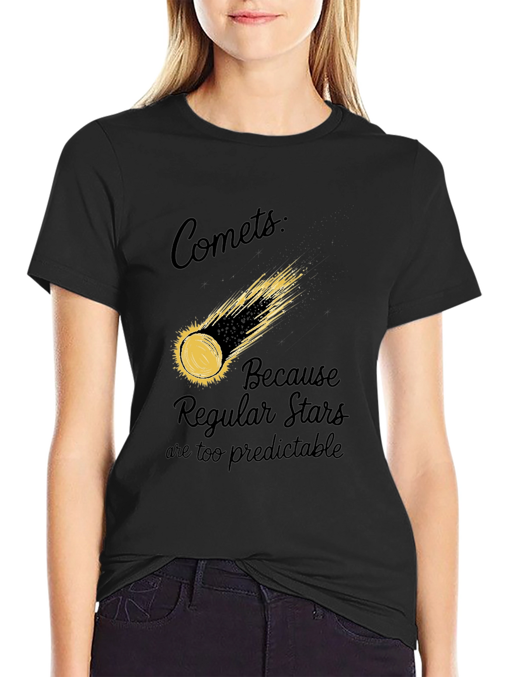 Comets Tee: Regular Stars Are Predictable - Graphic T-Shirt
