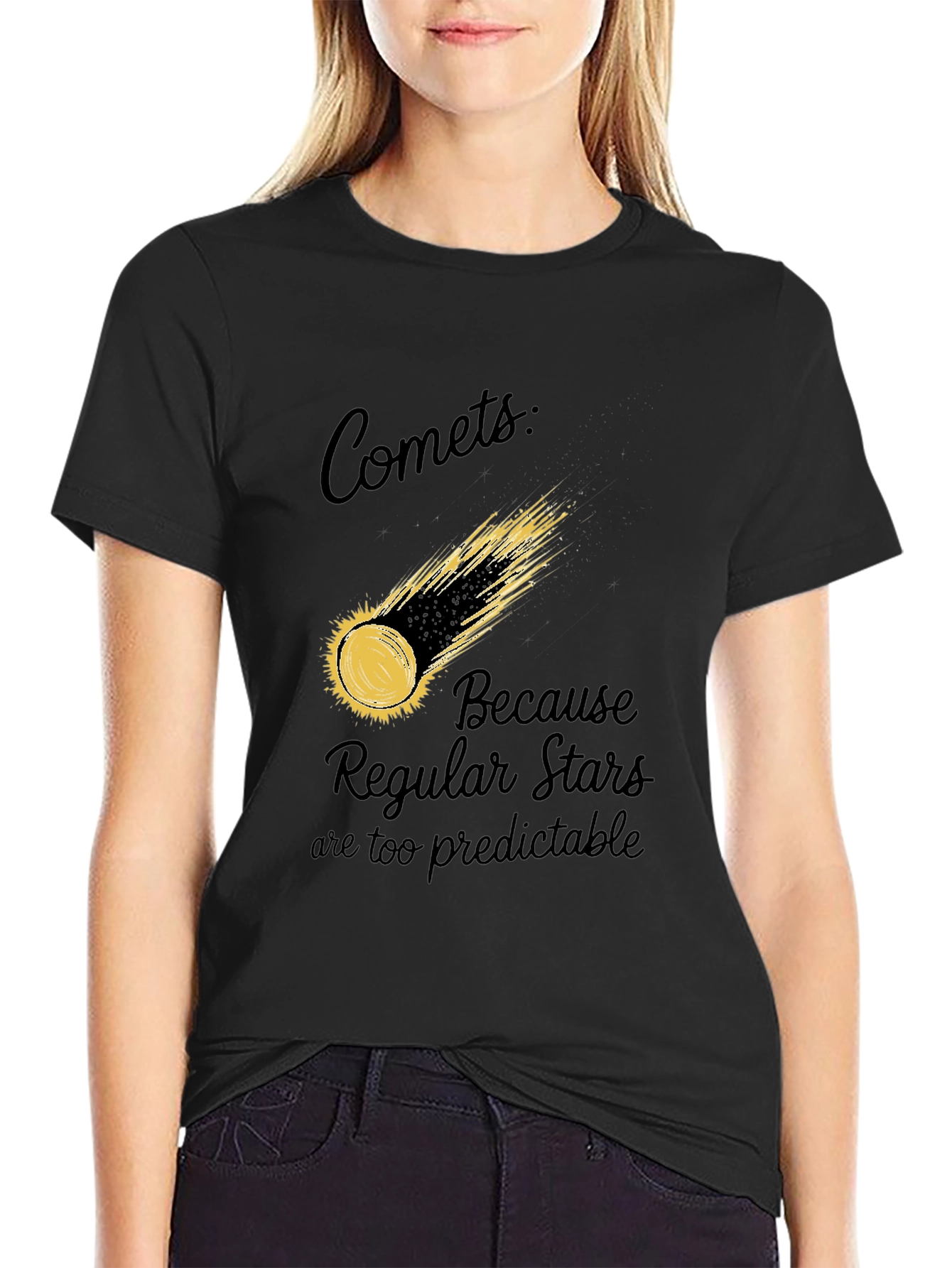 Comets Tee: Regular Stars Are Predictable - Graphic T-Shirt