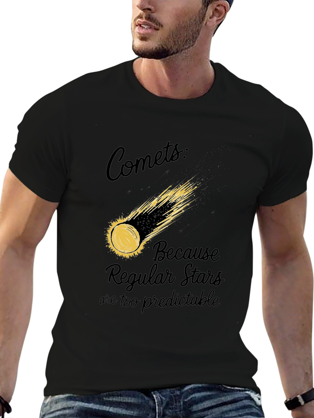 Comets Tee: Regular Stars Are Predictable - Graphic T-Shirt