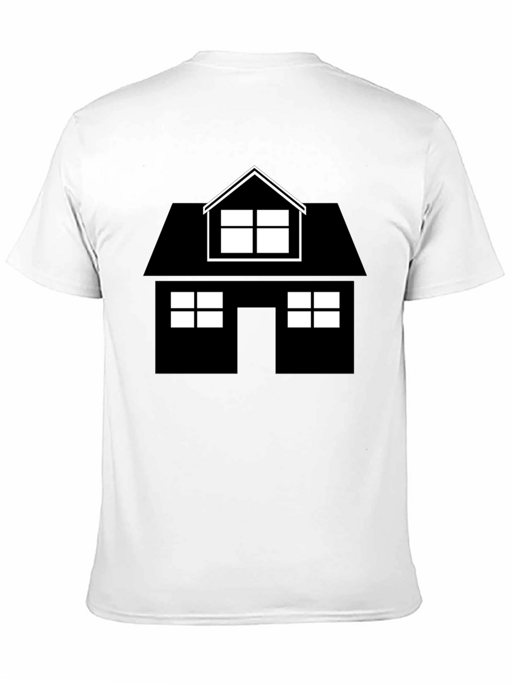 House Graphic Tee - Black Cotton Casual Shirt