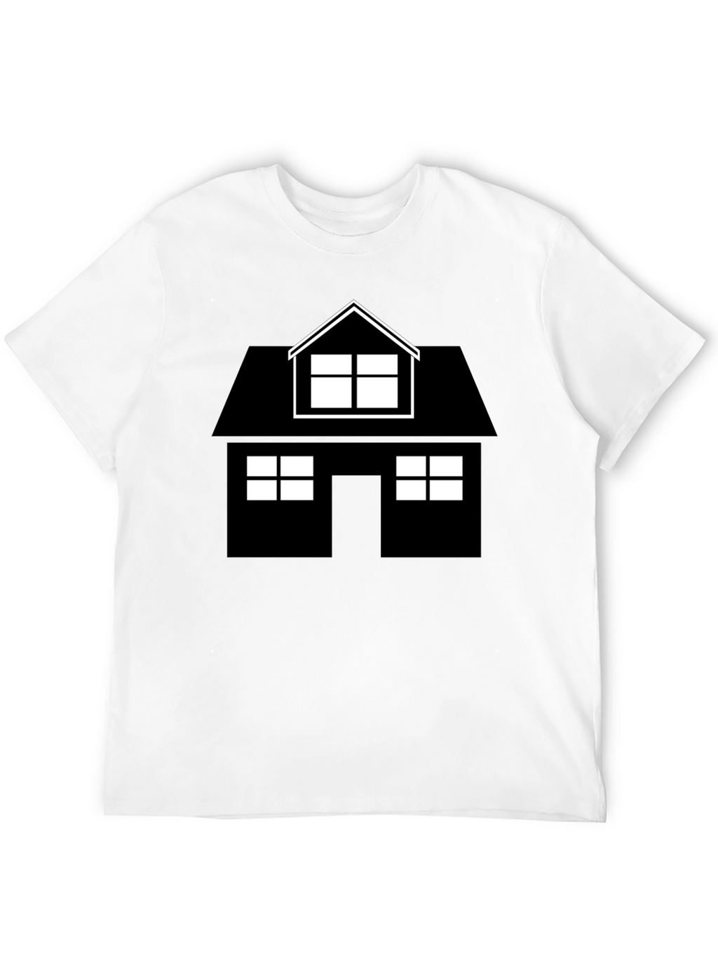 House Graphic Tee - Black Cotton Casual Shirt
