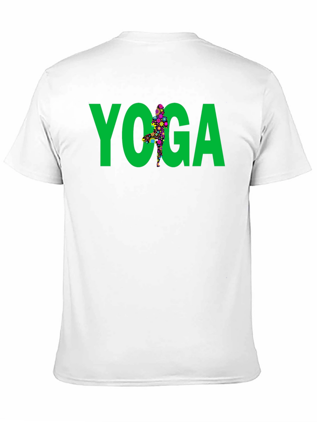 Yoga Floral Pose Graphic Tee - Black