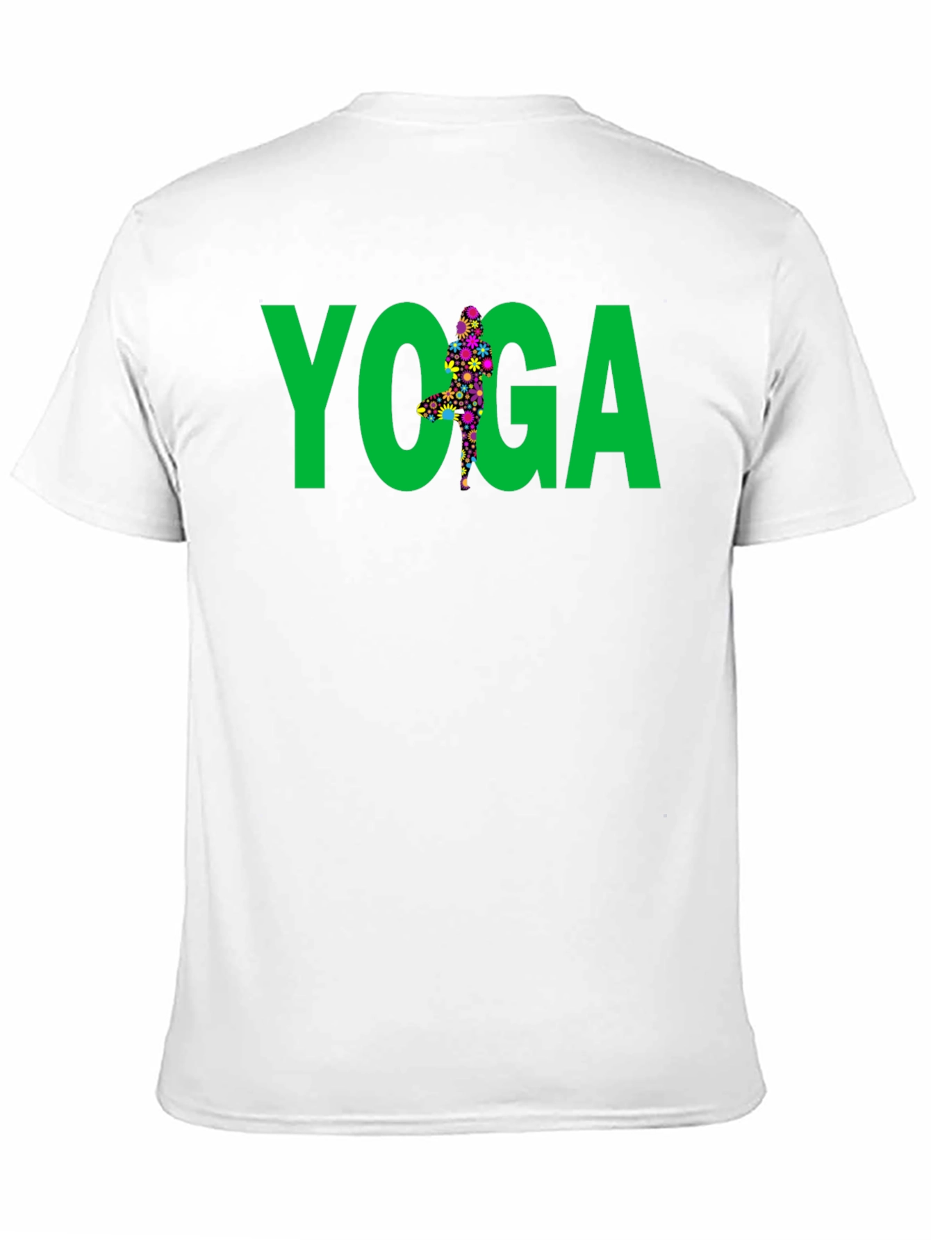 Yoga Floral Pose Graphic Tee - Black