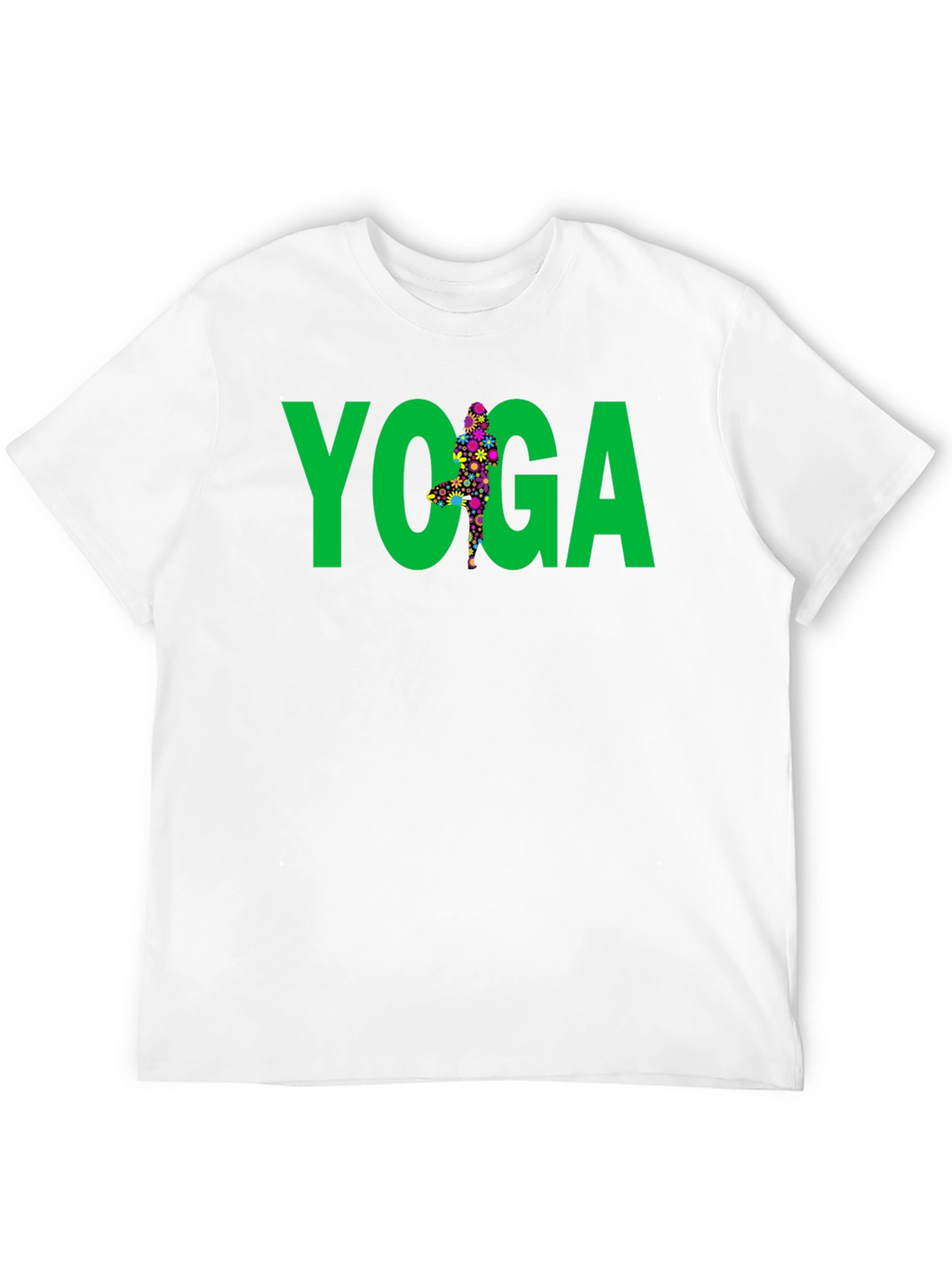 Yoga Floral Pose Graphic Tee - Black