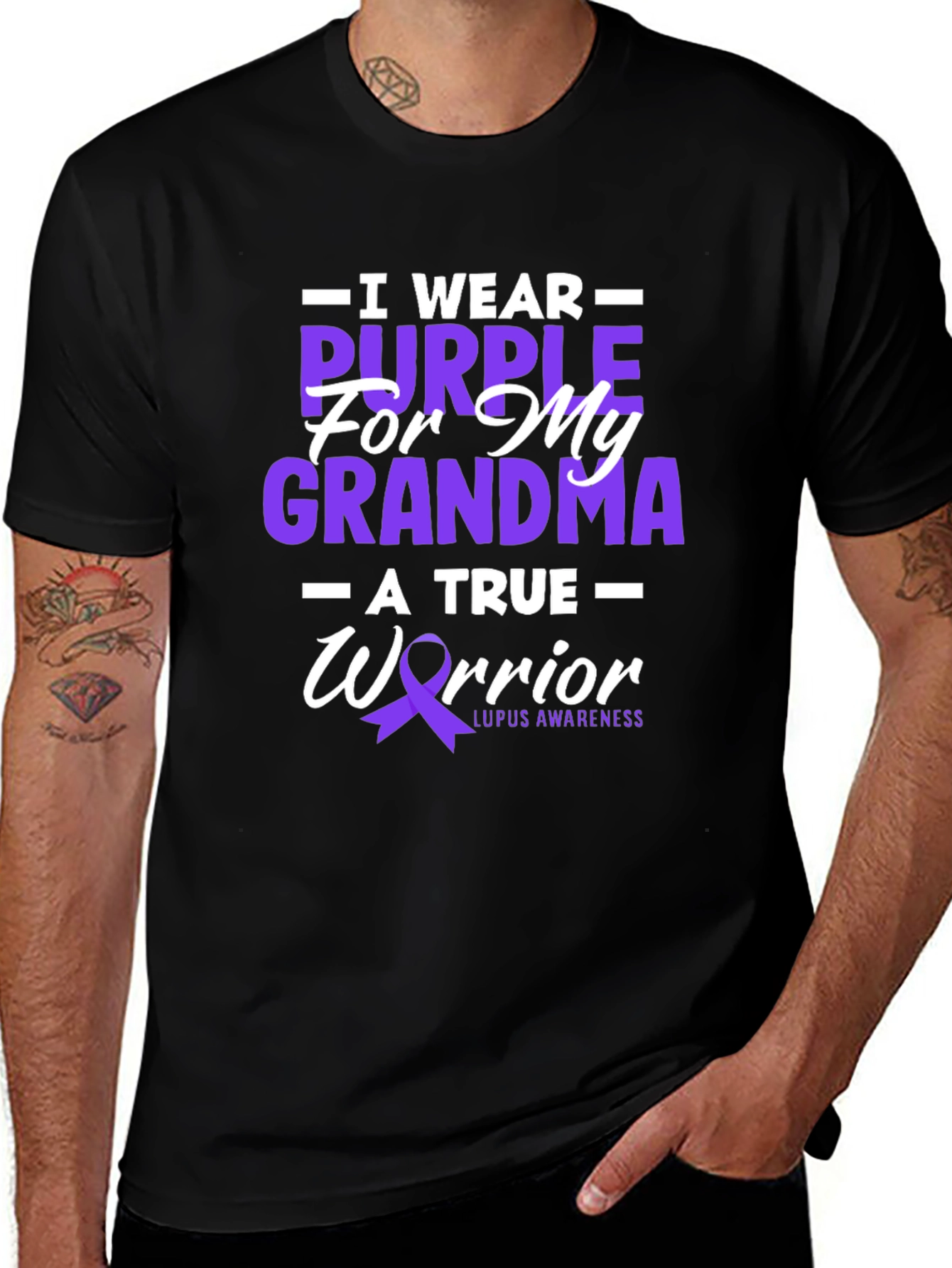 Purple Lupus Awareness T-Shirt - For My Grandma