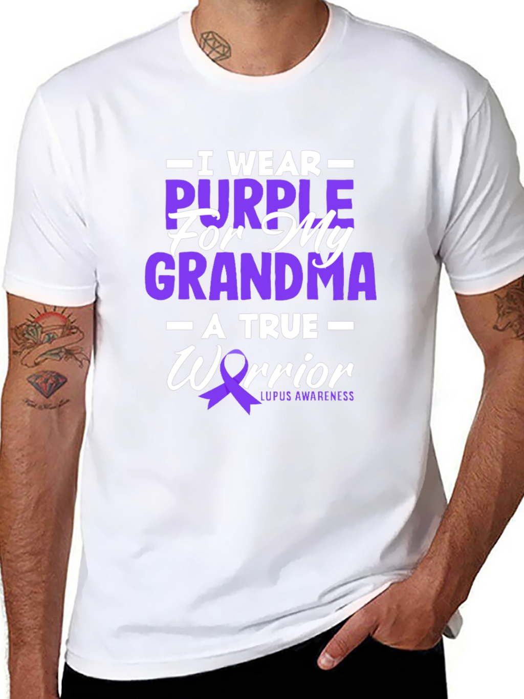 Purple Lupus Awareness T-Shirt - For My Grandma