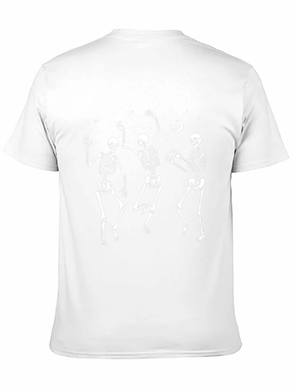 Dancing Skeletons Graphic Tee - Black Cotton T-Shirt