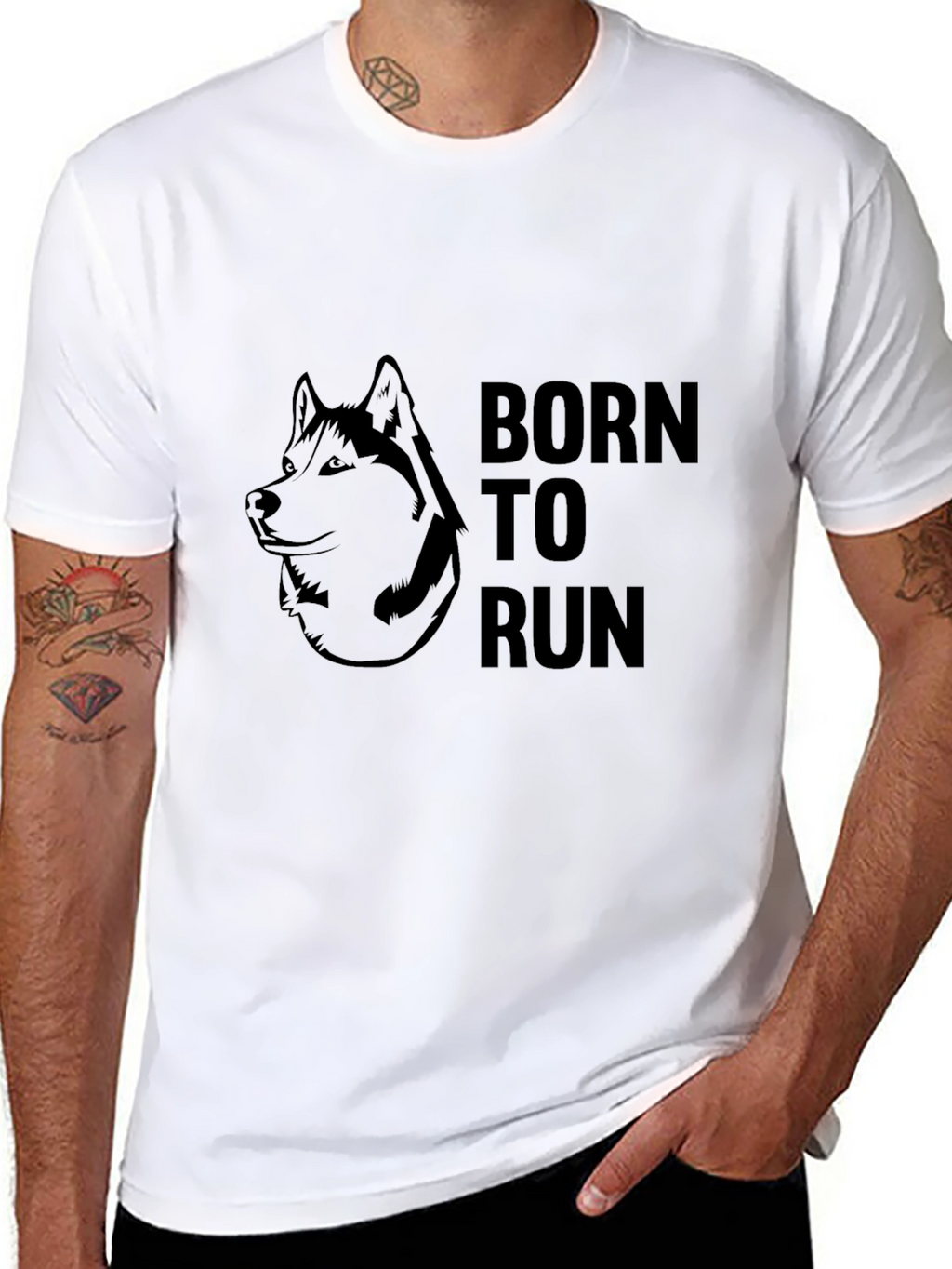 Born to Run Wolf Graphic Tee