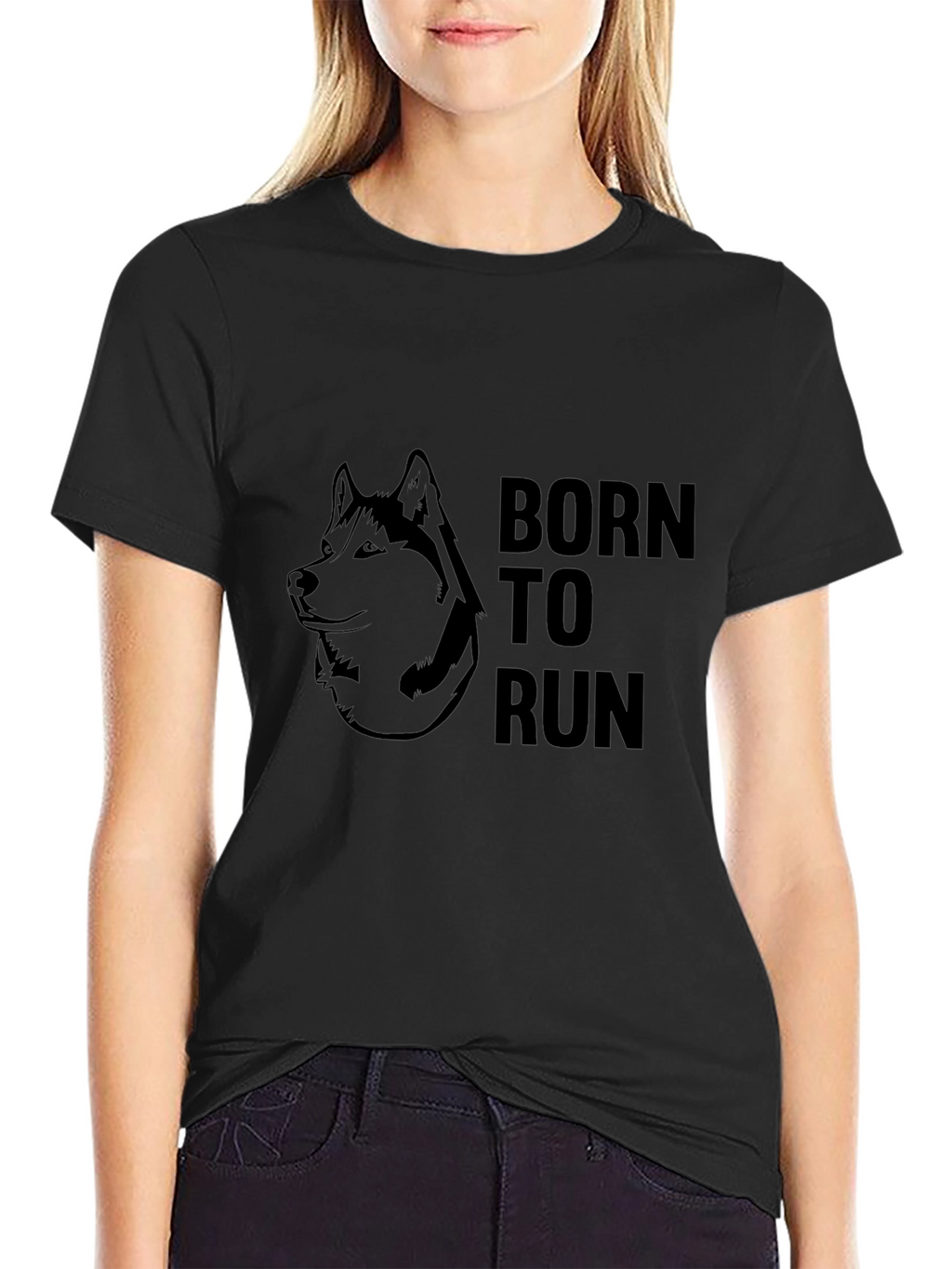 Born to Run Wolf Graphic Tee