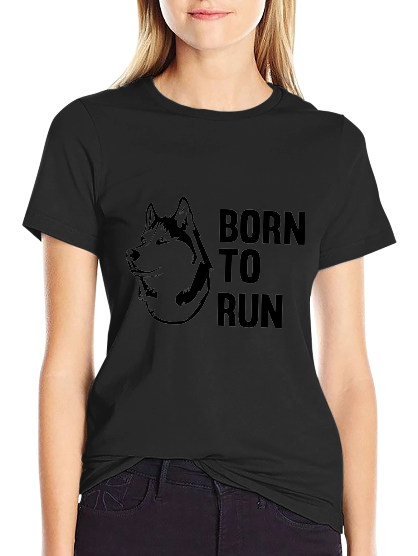 Born to Run Wolf Graphic Tee