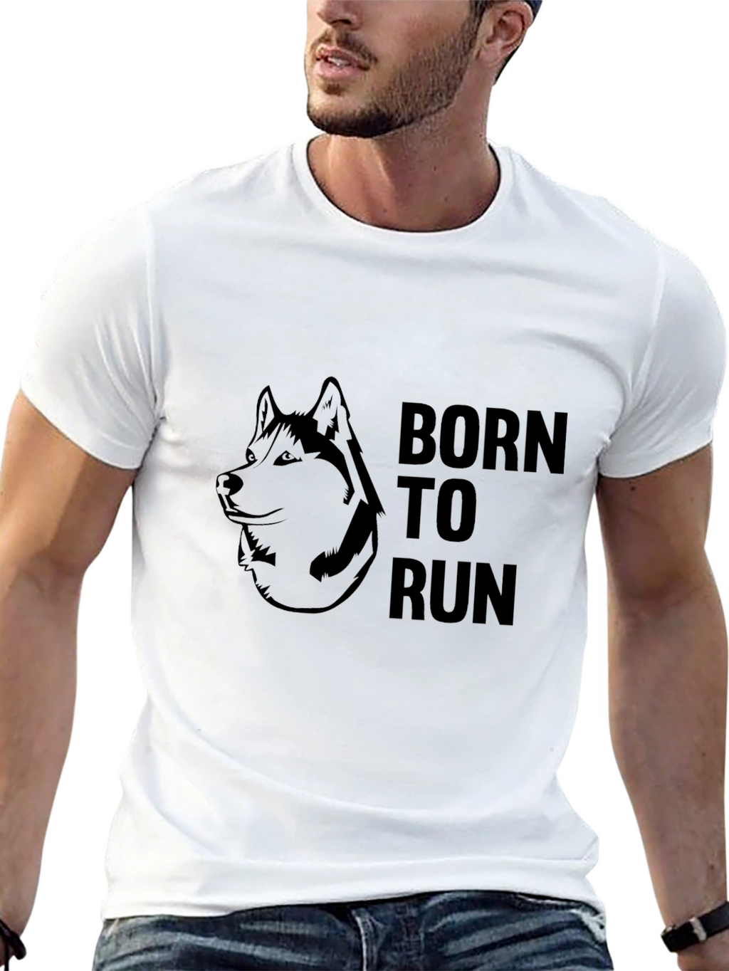 Born to Run Wolf Graphic Tee