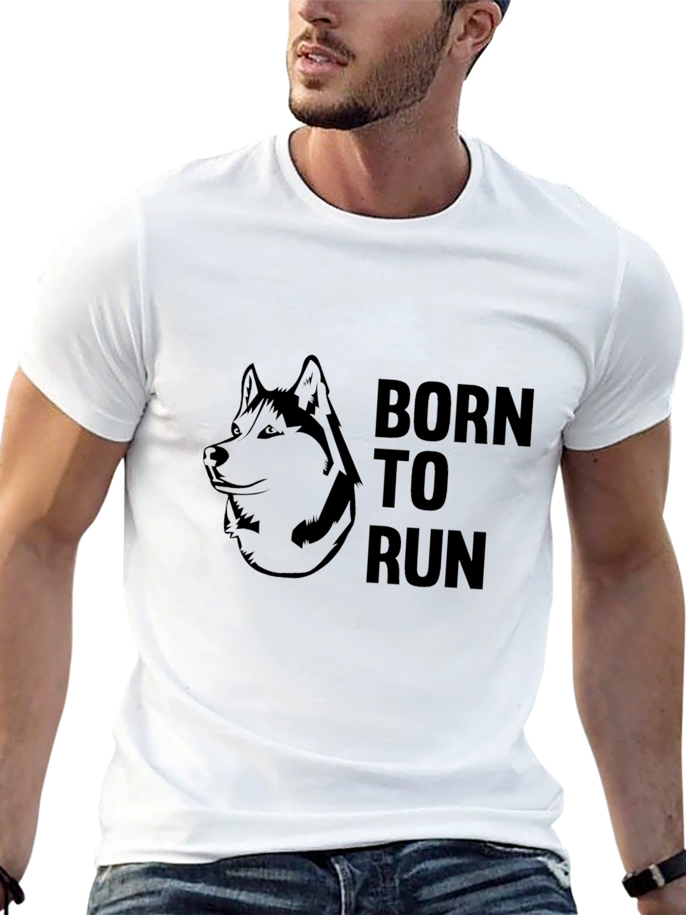 Born to Run Wolf Graphic Tee