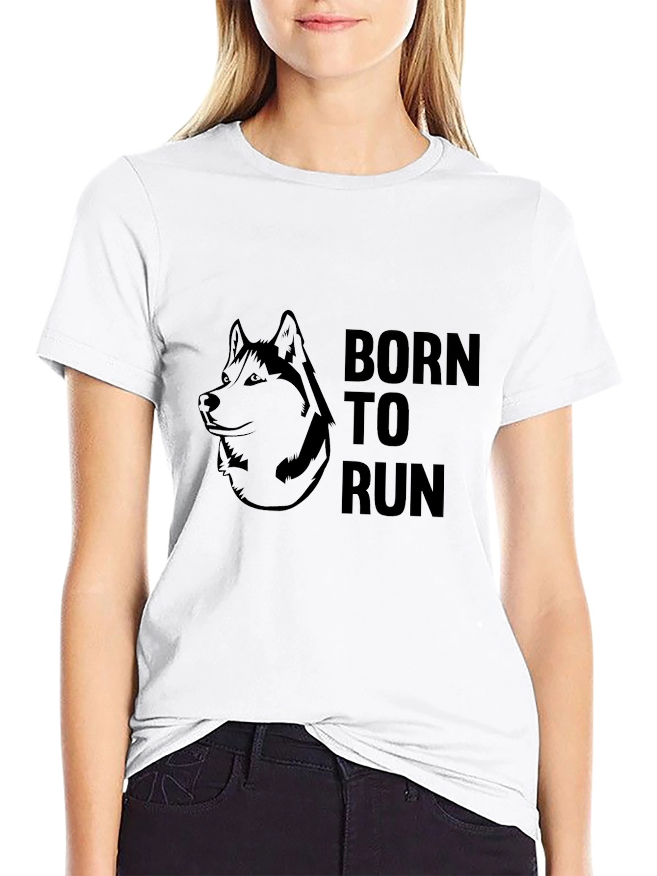 Born to Run Wolf Graphic Tee