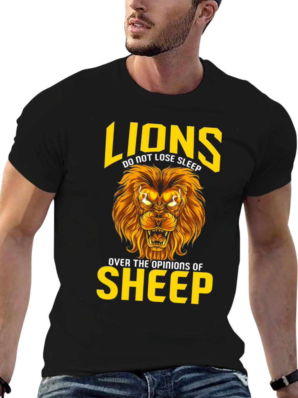 Lion T-Shirt: Lions Dont Lose Sleep Graphic Tee