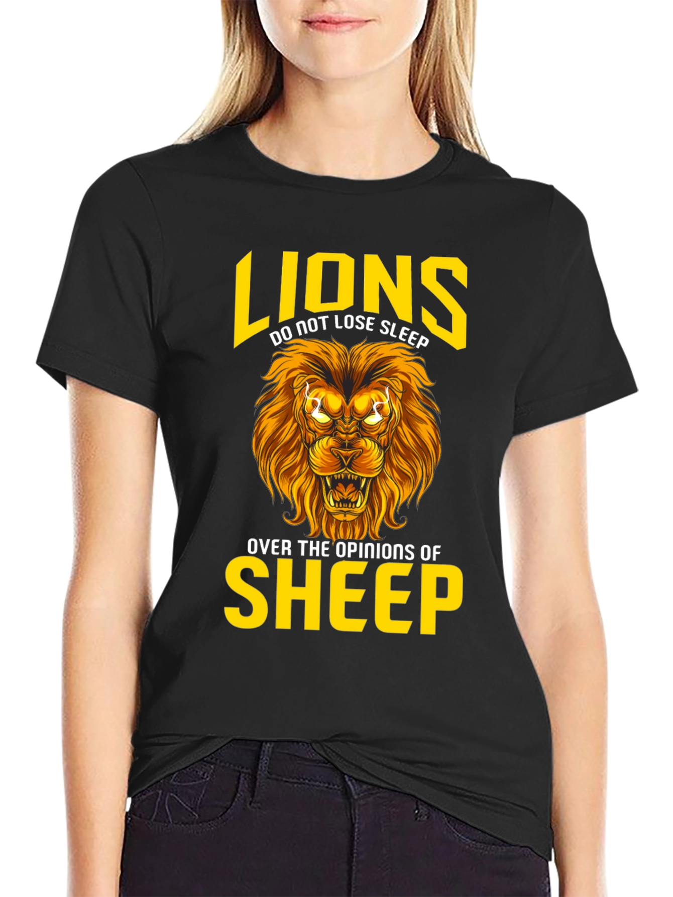 Lion T-Shirt: Lions Dont Lose Sleep Graphic Tee
