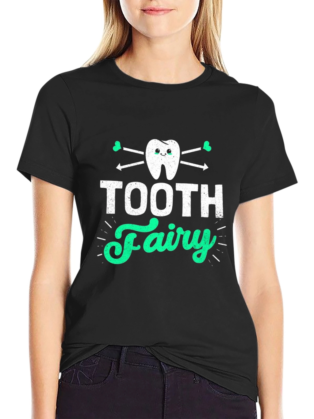 Tooth Fairy Graphic Tee - Black Cotton T-Shirt