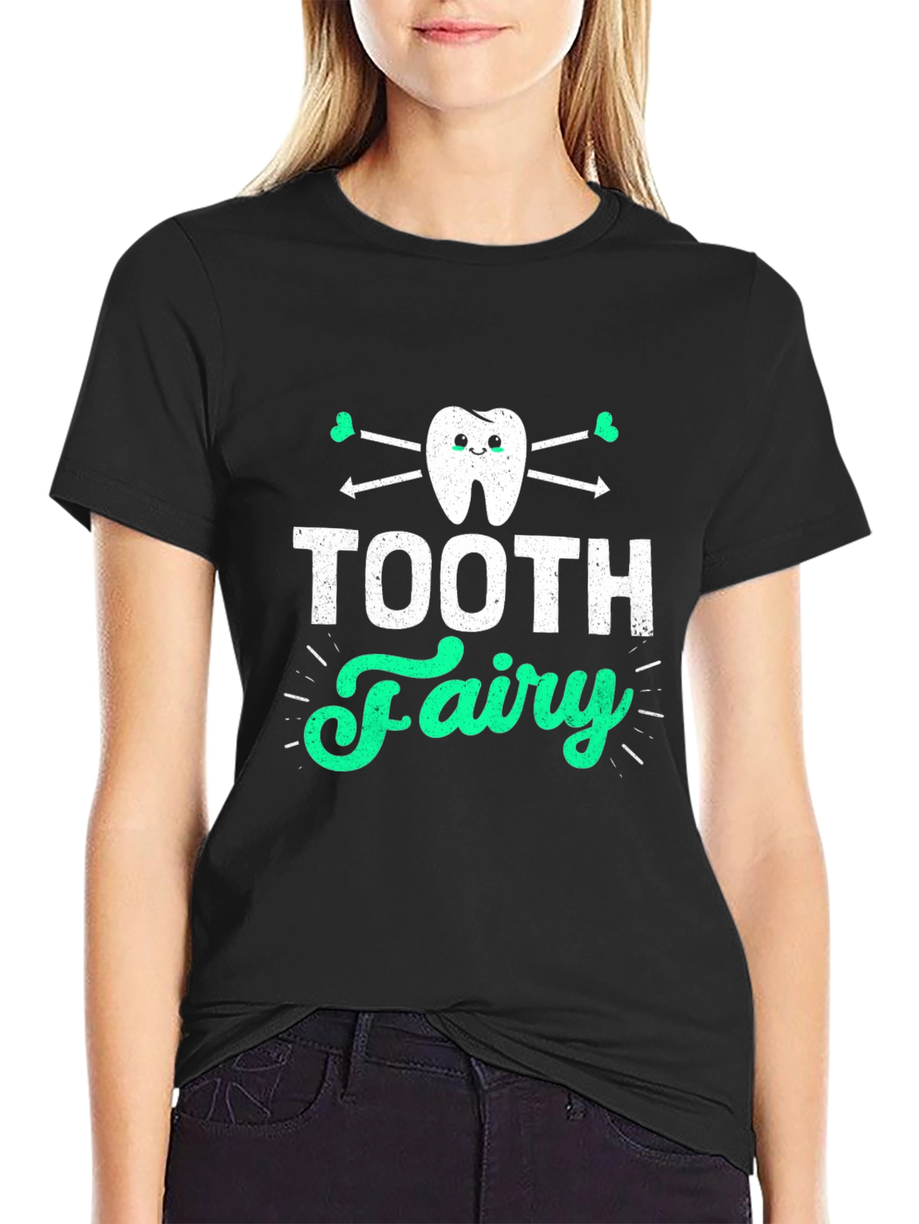 Tooth Fairy Graphic Tee - Black Cotton T-Shirt