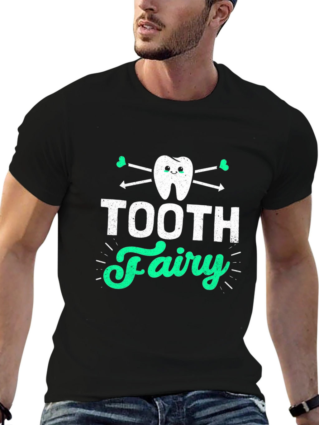 Tooth Fairy Graphic Tee - Black Cotton T-Shirt