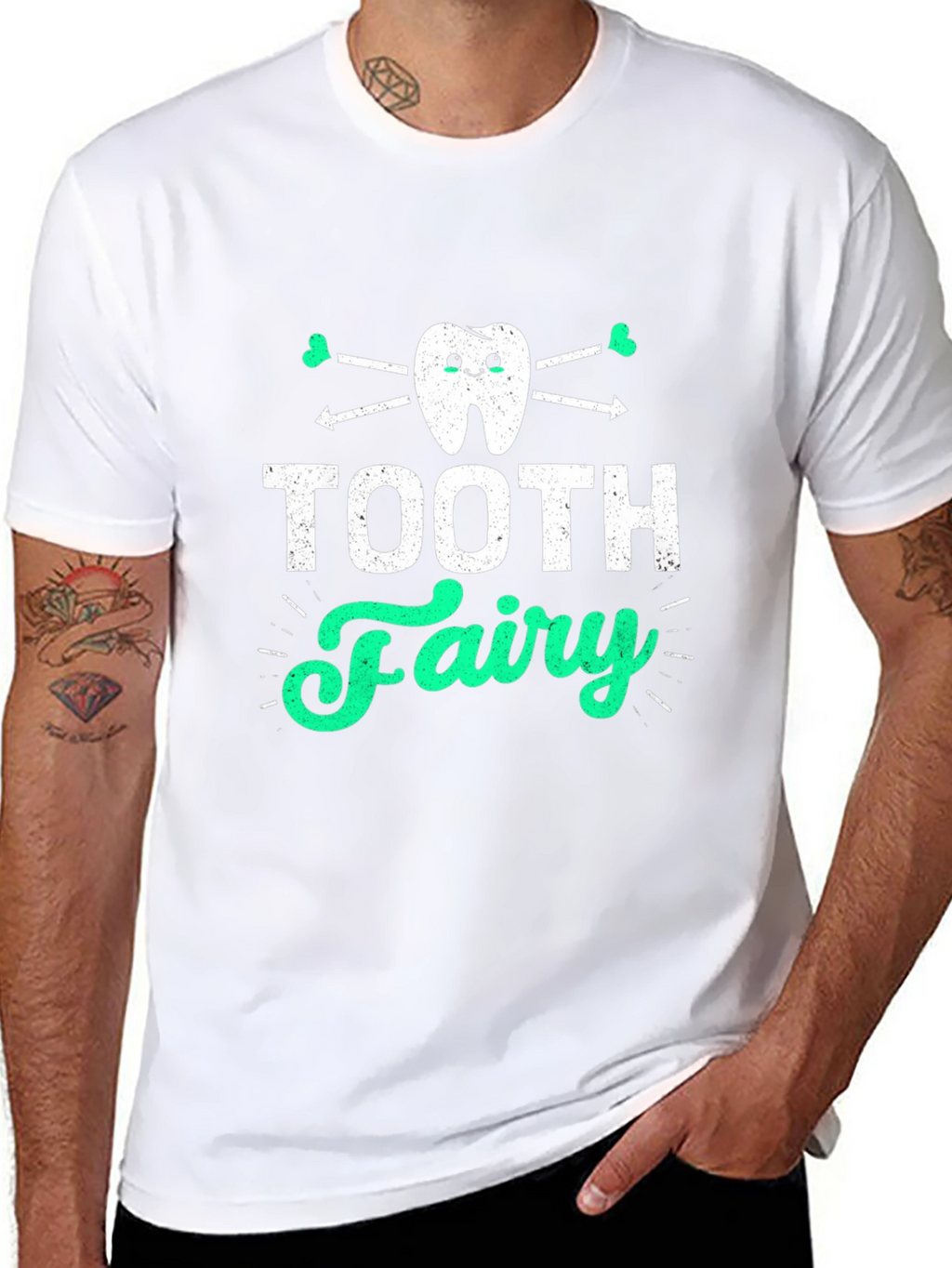 Tooth Fairy Graphic Tee - Black Cotton T-Shirt