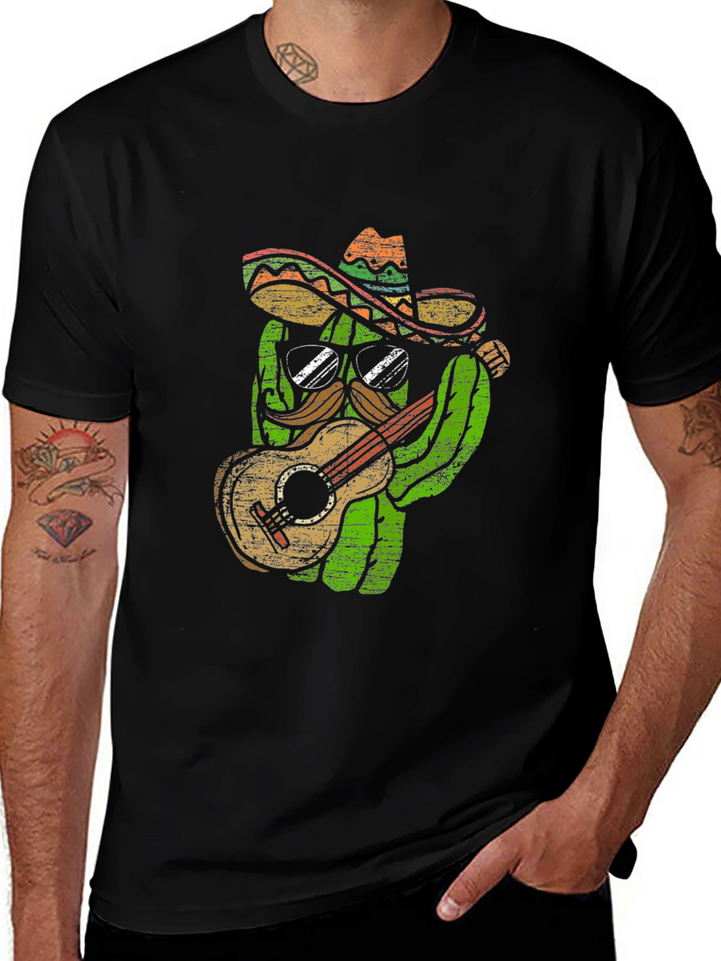 Cactus Mariachi Graphic T-Shirt